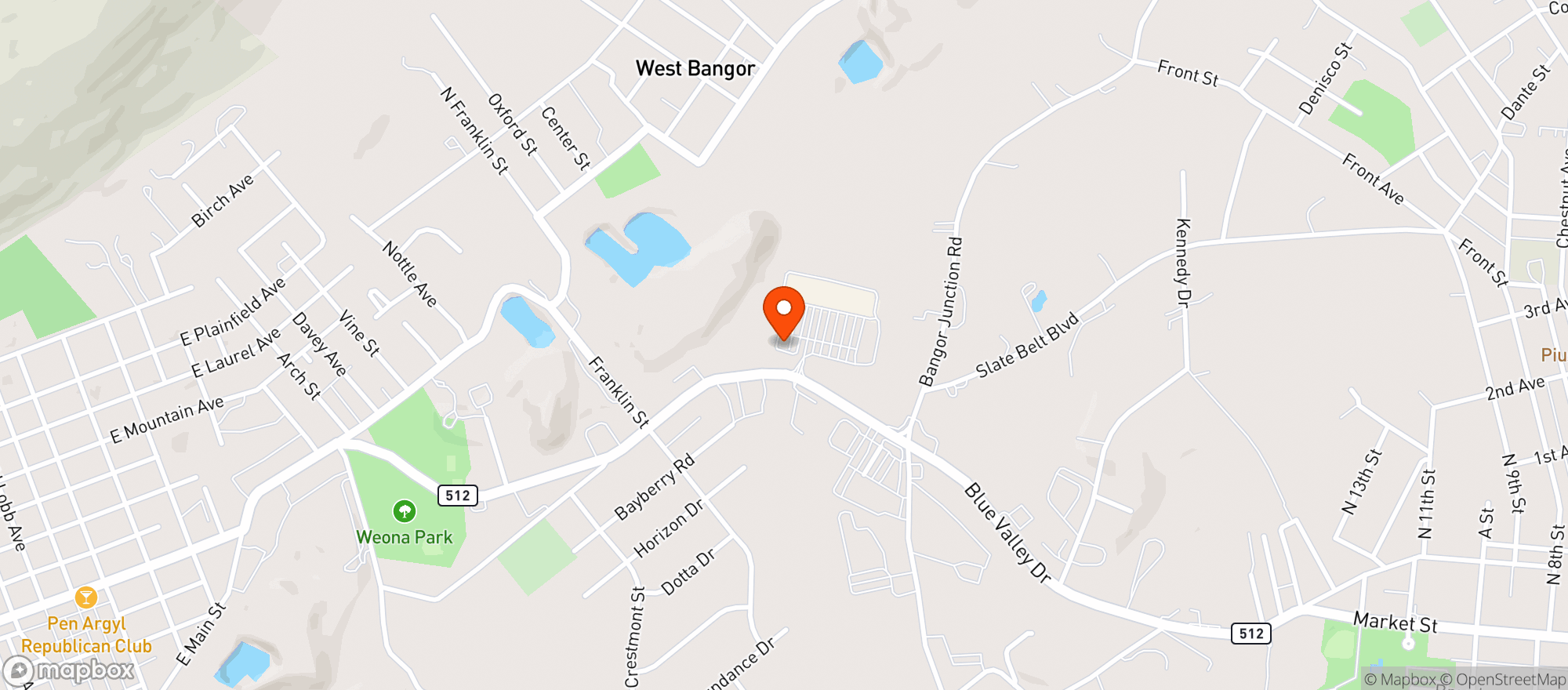 Map showing WEIS - PEN ARGYL