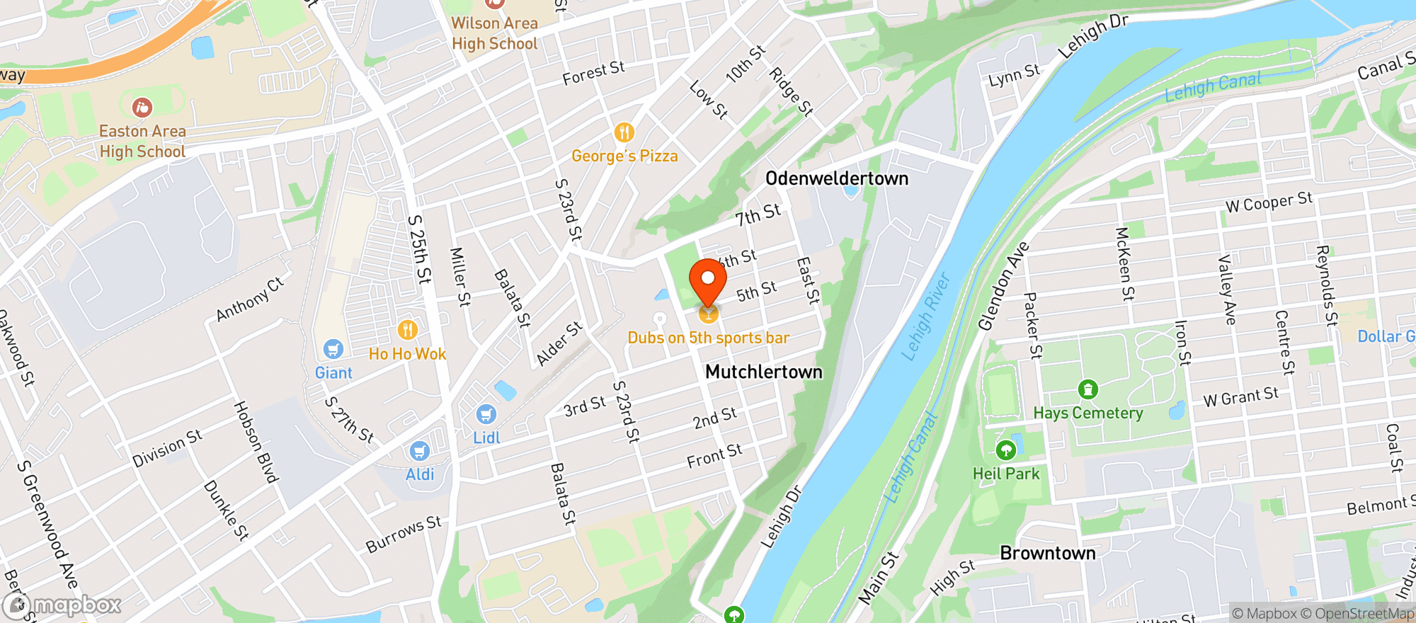 Map showing Dubs on 5th