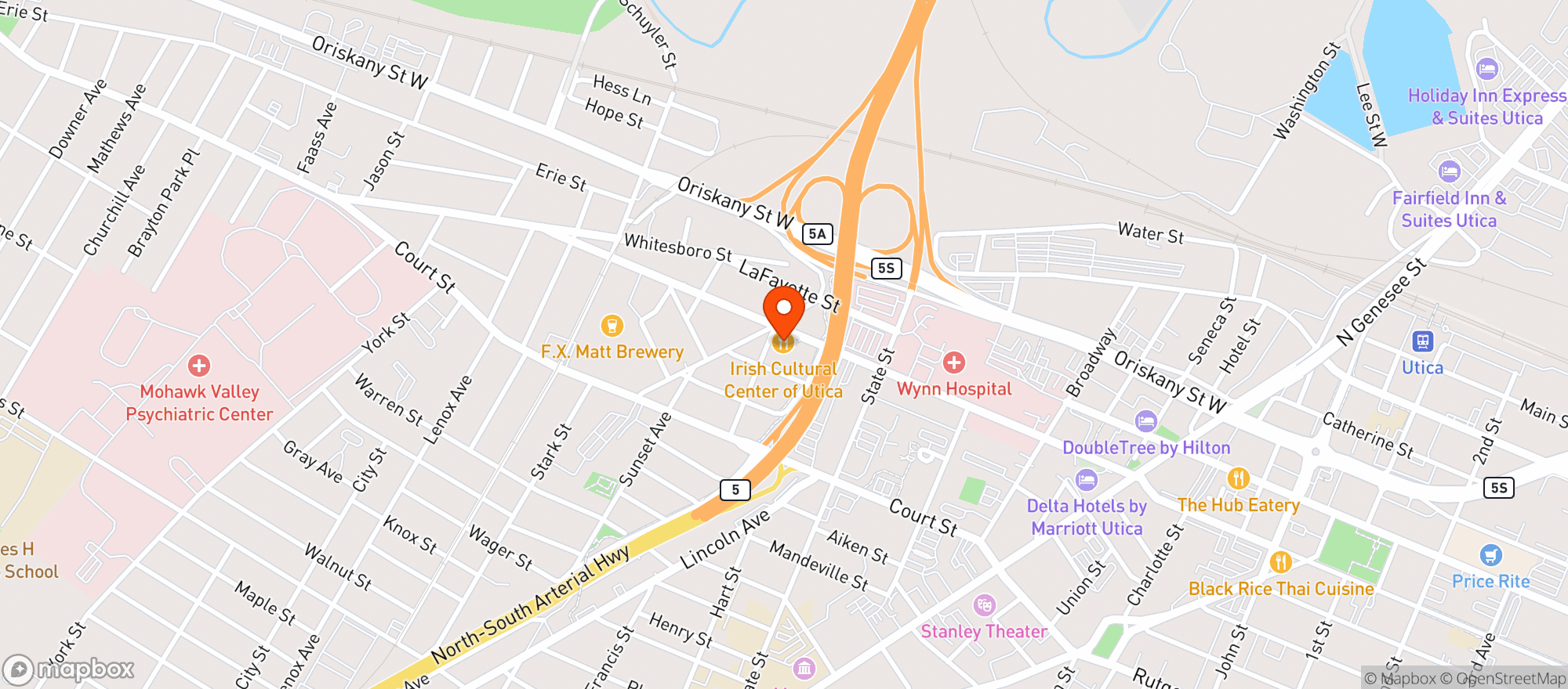 Map showing Five Points Public House