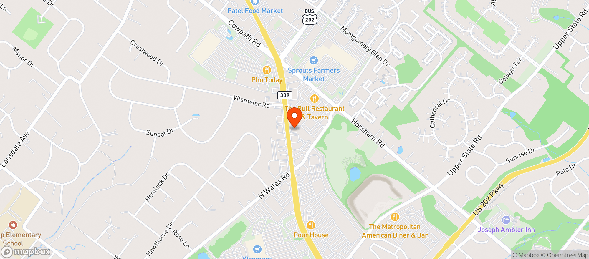 Map showing Vitamin Shoppe - Montgomeryville