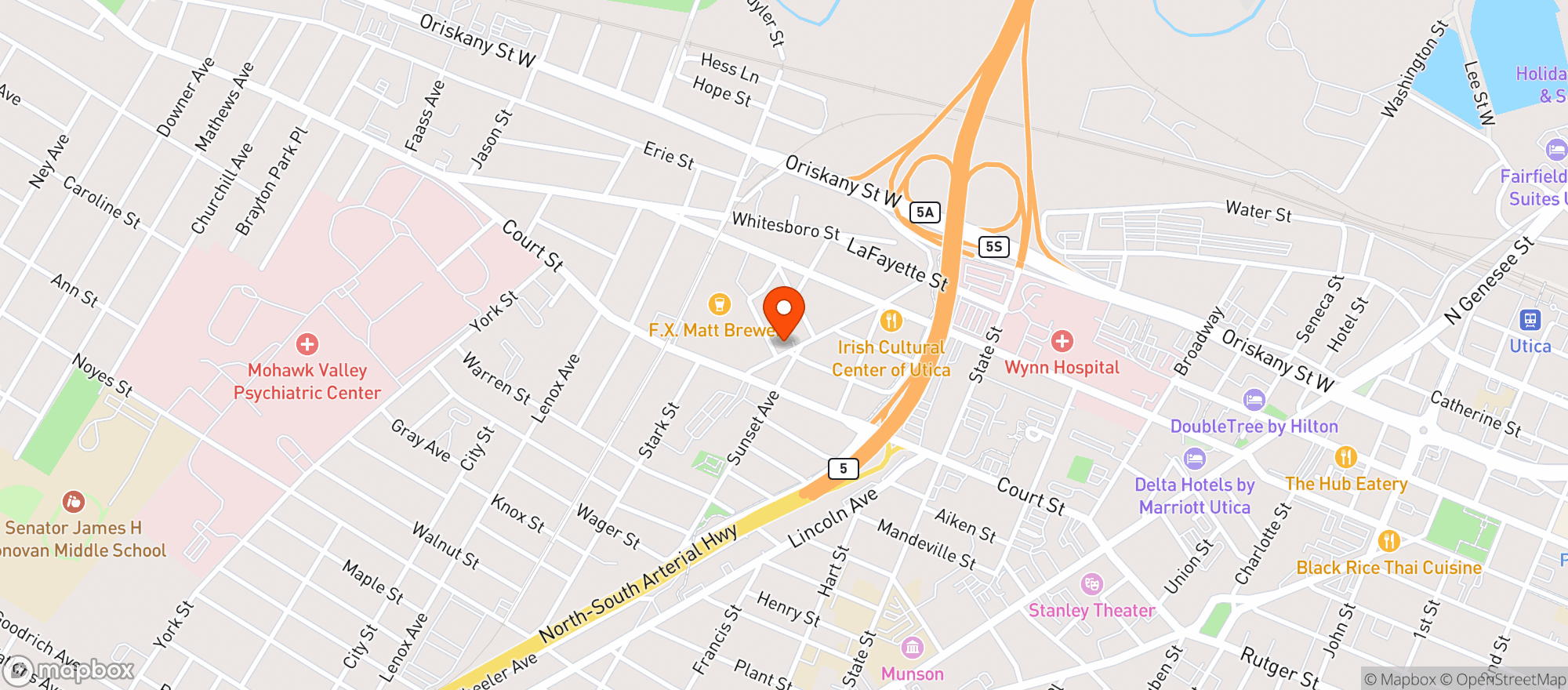 Map showing Nail Creek Pub & Brewery
