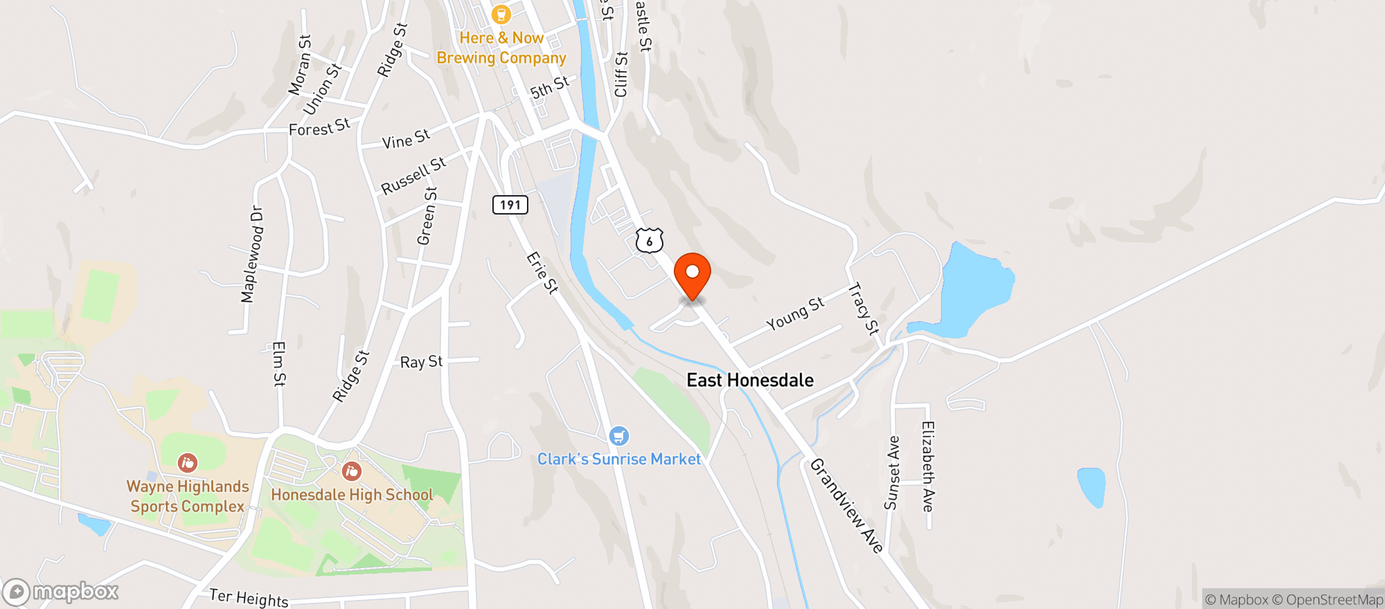 Map showing Daves Super Duper