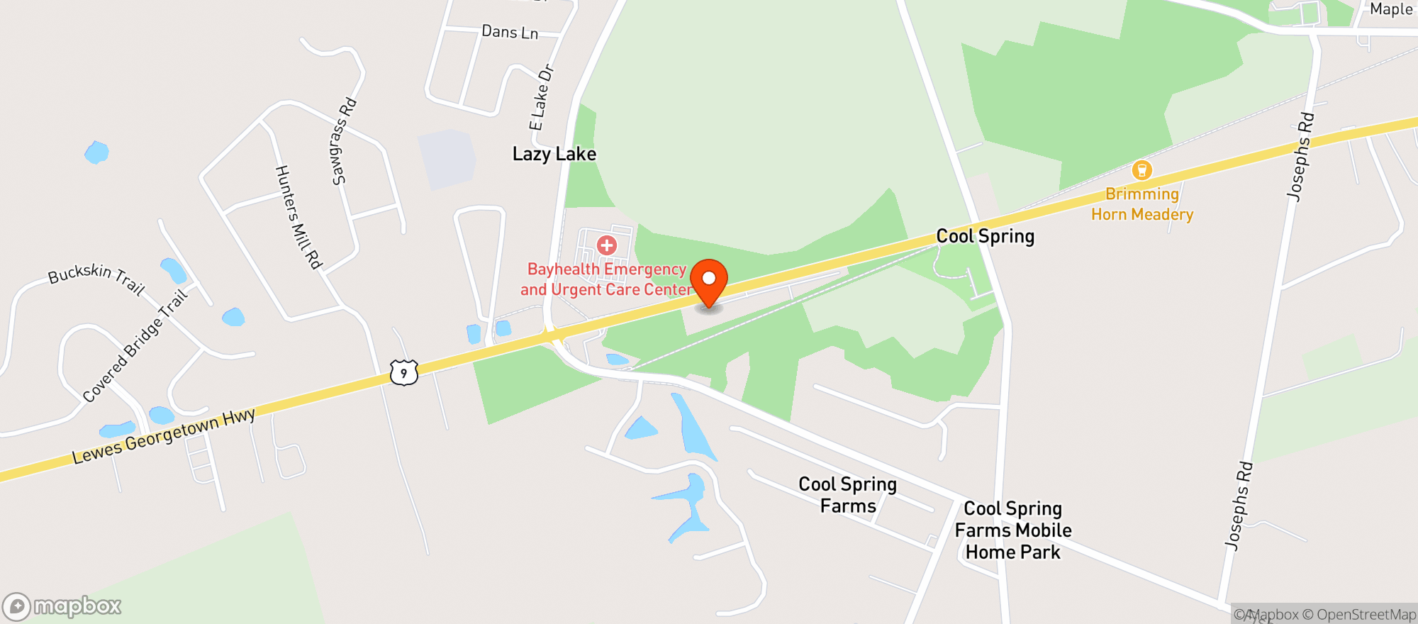 Map showing Oak Creek W & S