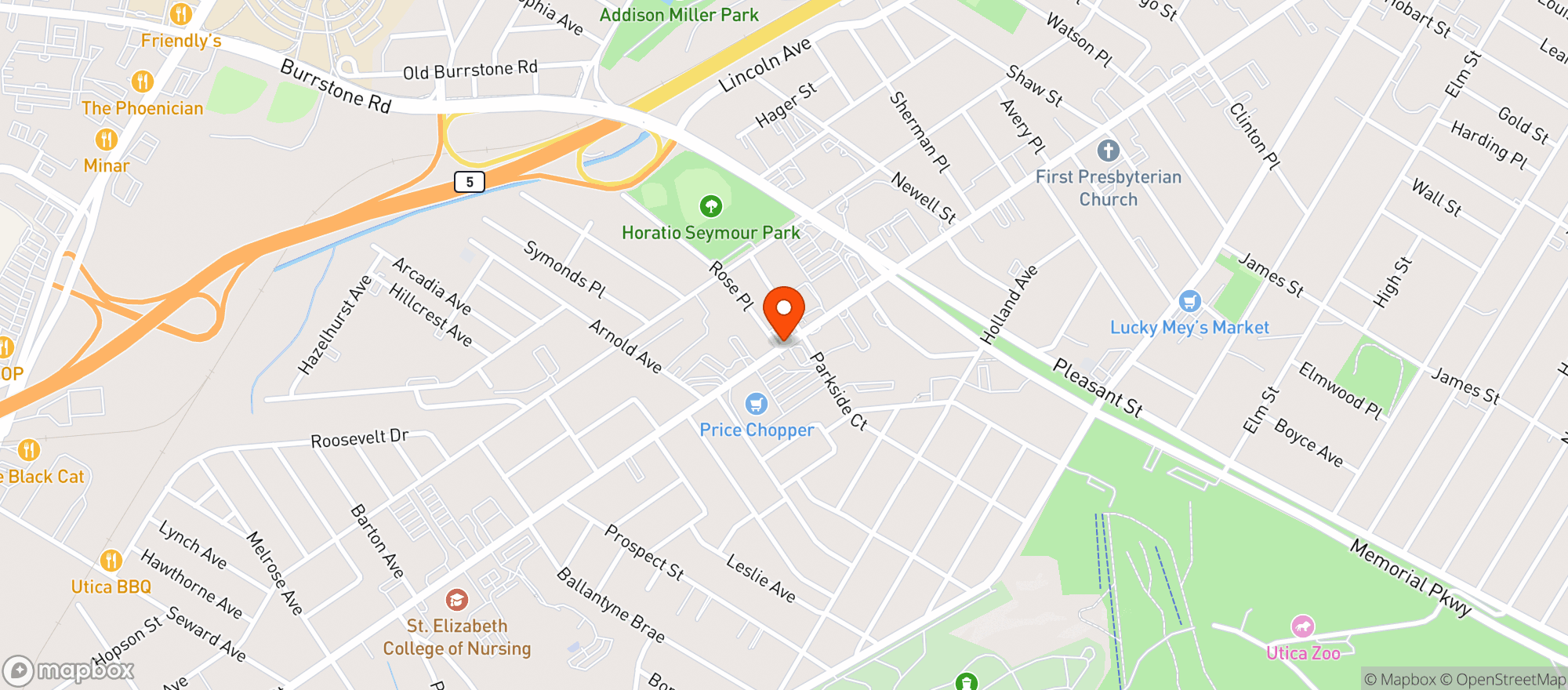 Map showing CITY LIQUORS