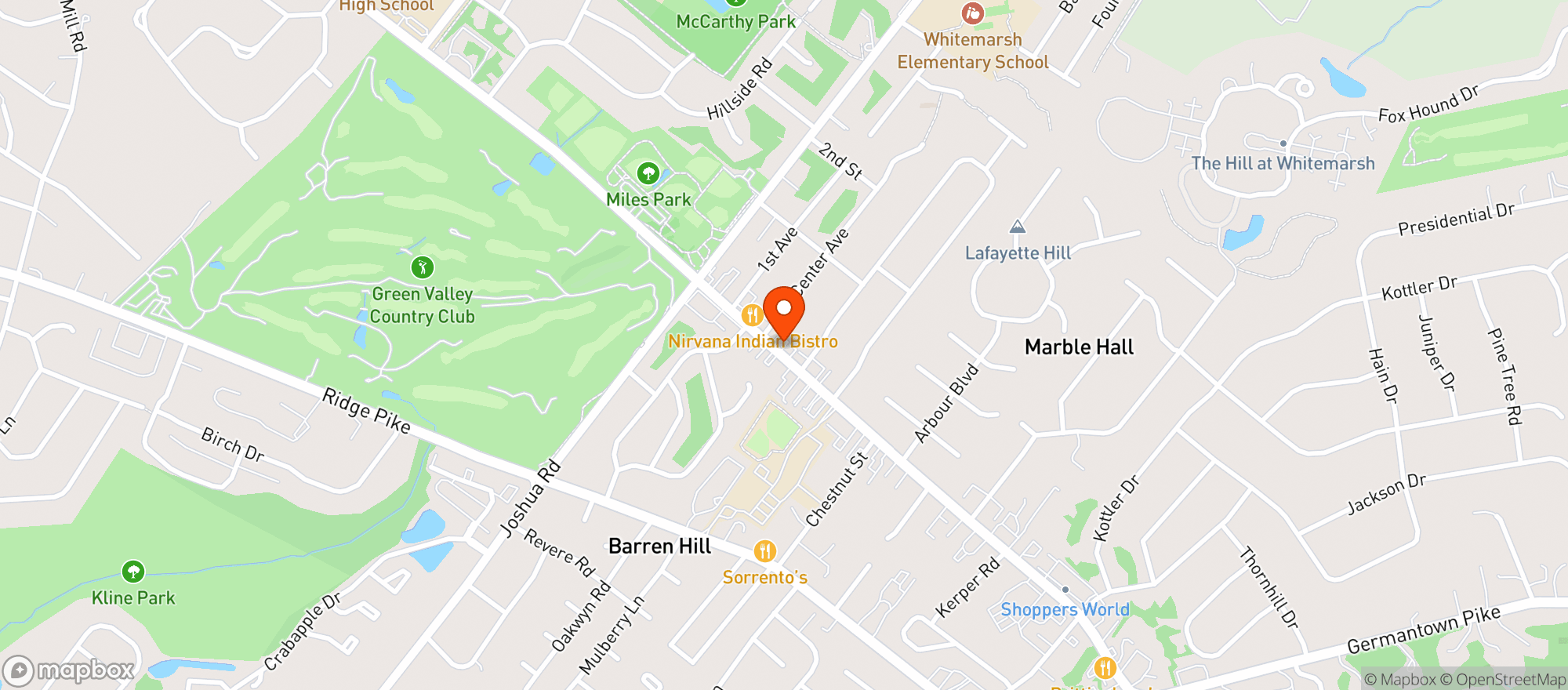 Map showing Whitemarsh Beverage