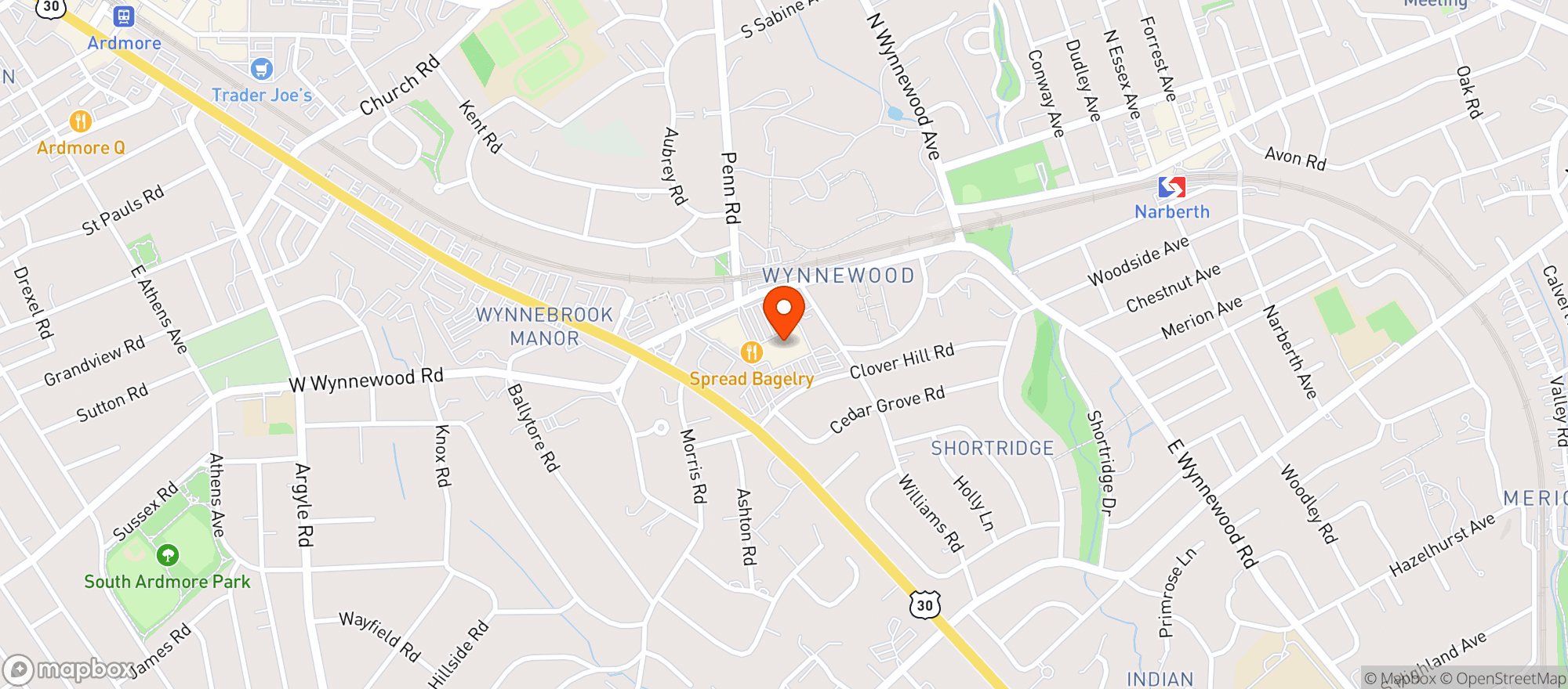 Map showing Pj Whelihans Pub & Restaurant