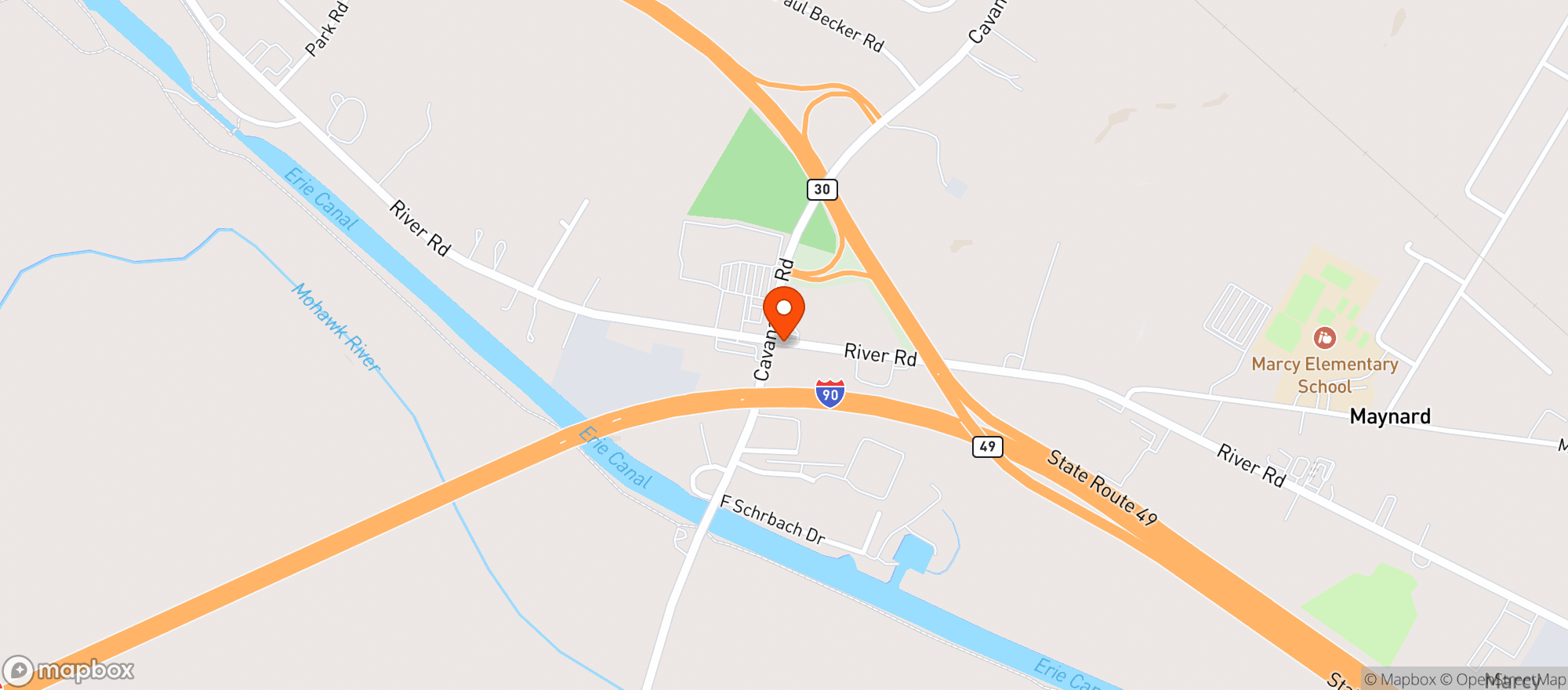 Map showing MARCY DISCOUNT BEVERAGE