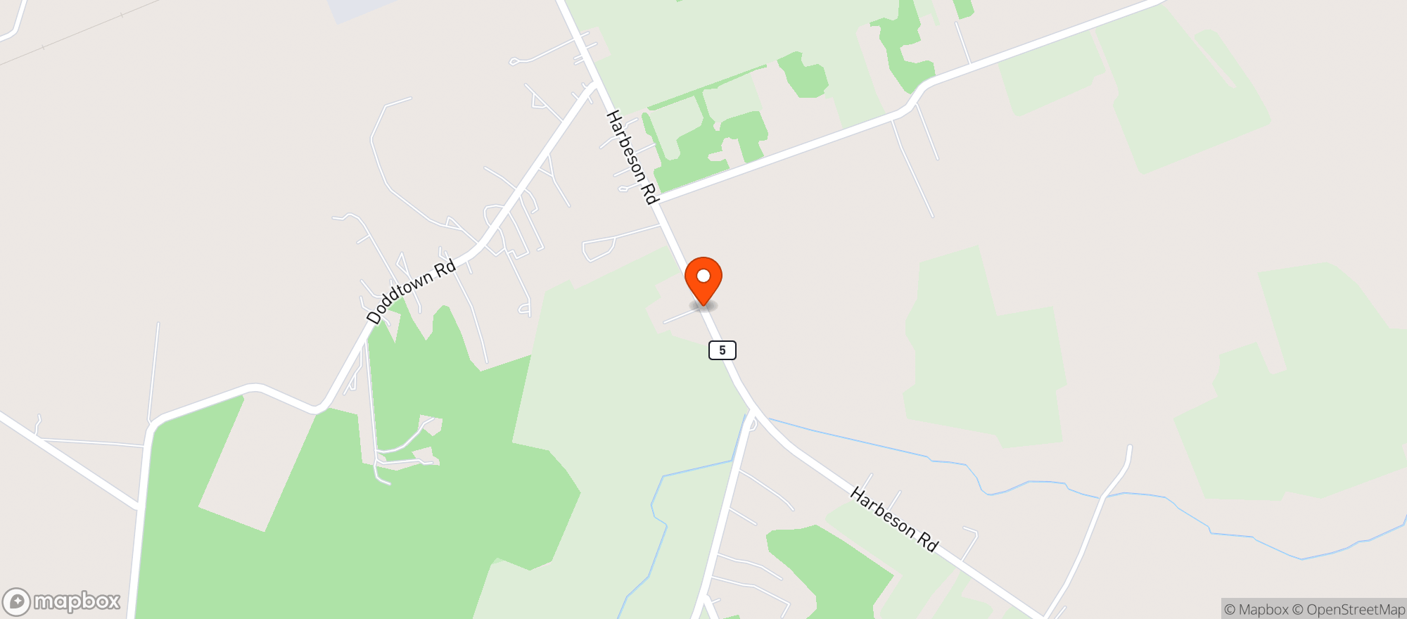Map showing Dewey Beer Co. - Harbeson