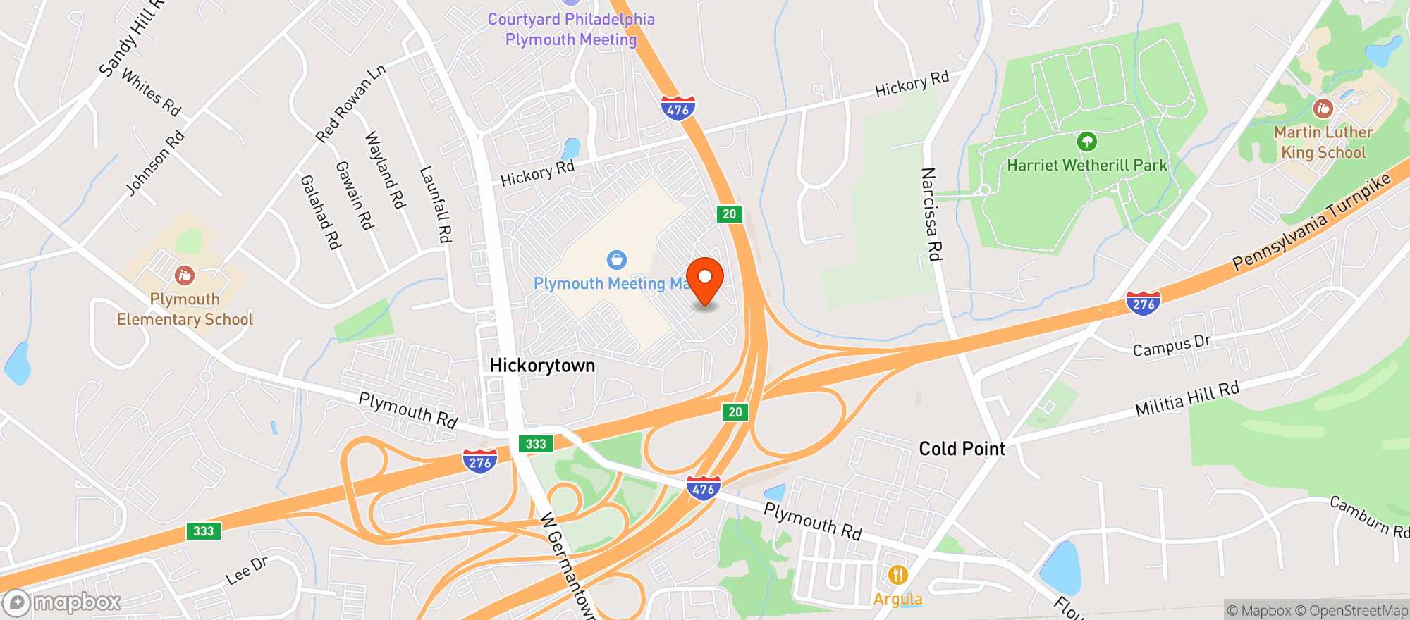 Map showing Amc Plymouth Meeting 12 #871