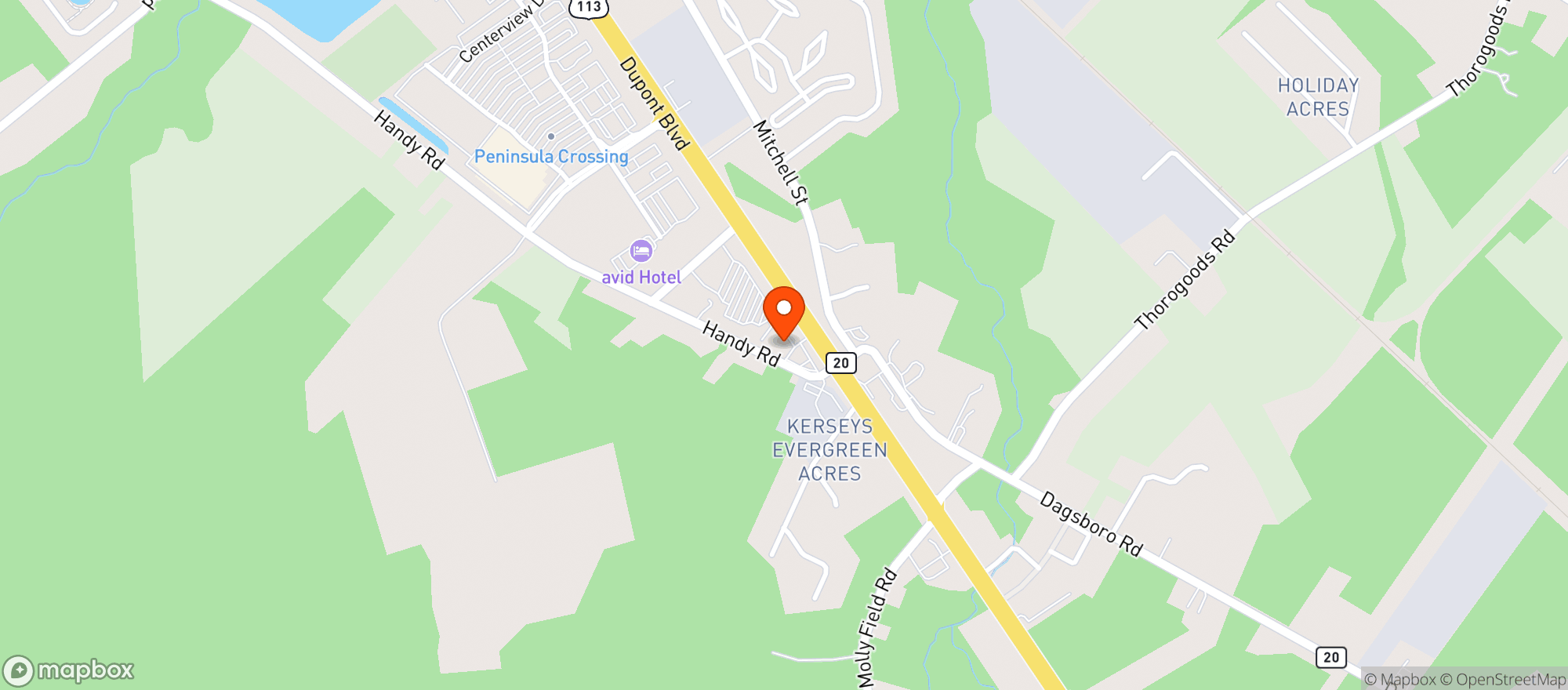 Map showing Millsboro Discount Liquor