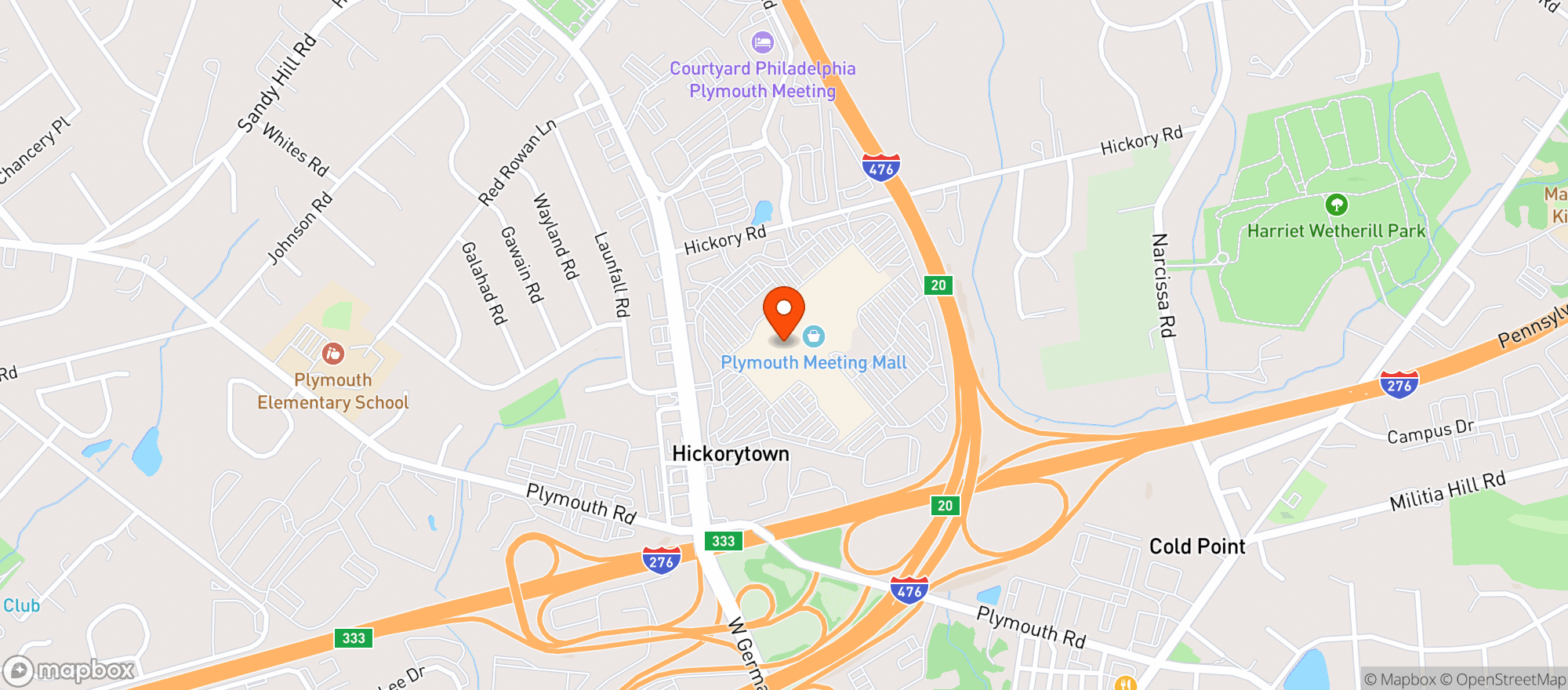 Map showing Whole Foods - Plymouth Meeting