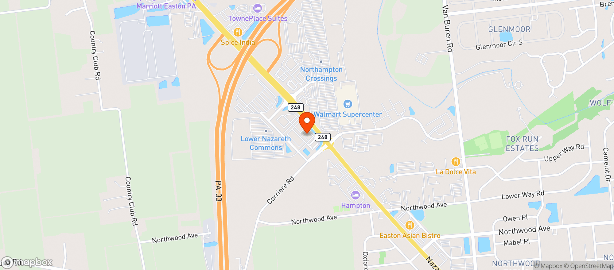 Map showing Vitamin Shoppe - Easton