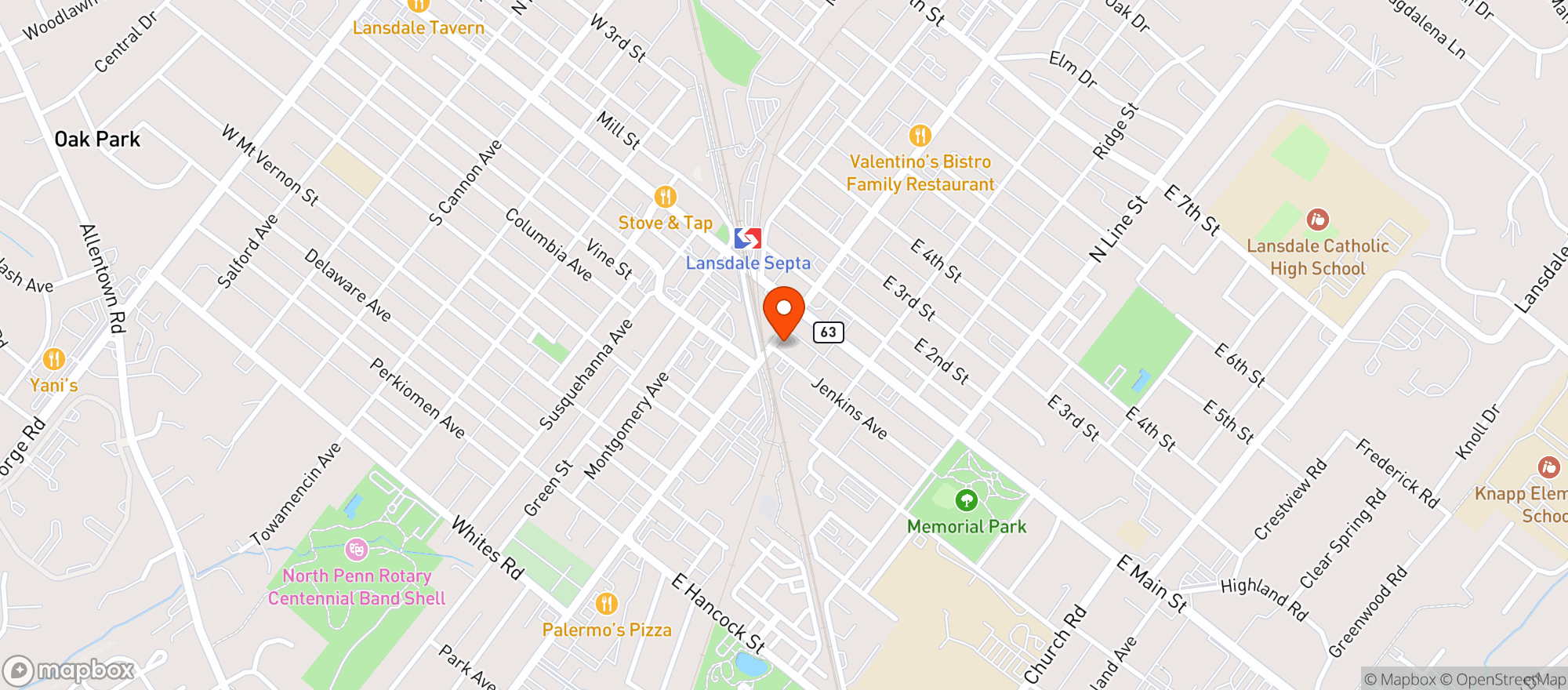 Map showing Montellas Sportsbar & Pub