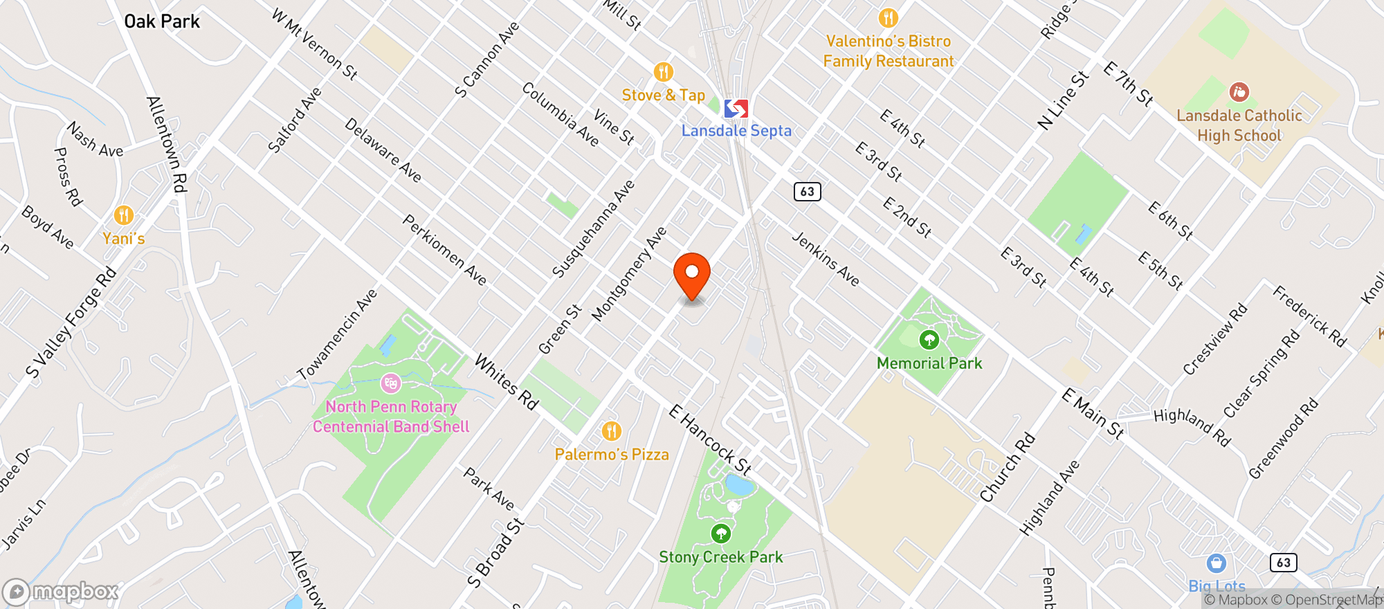 Map showing Indian Deli