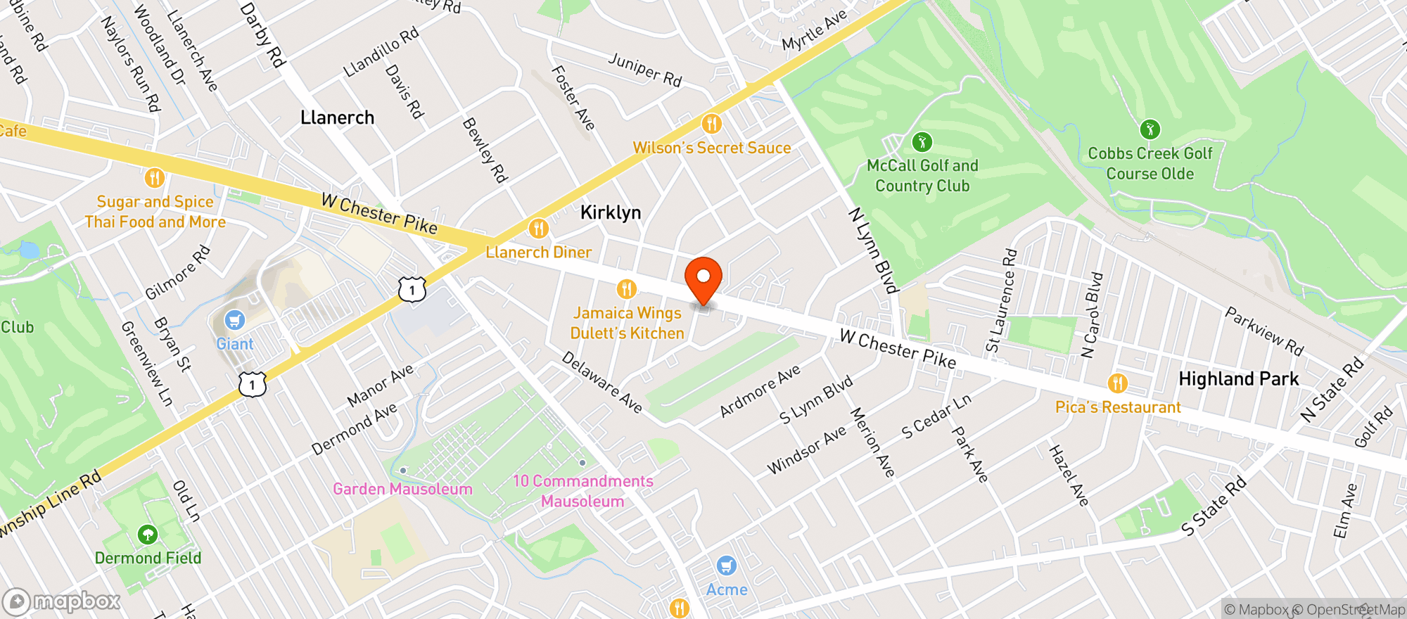 Map showing TK BEER INC
