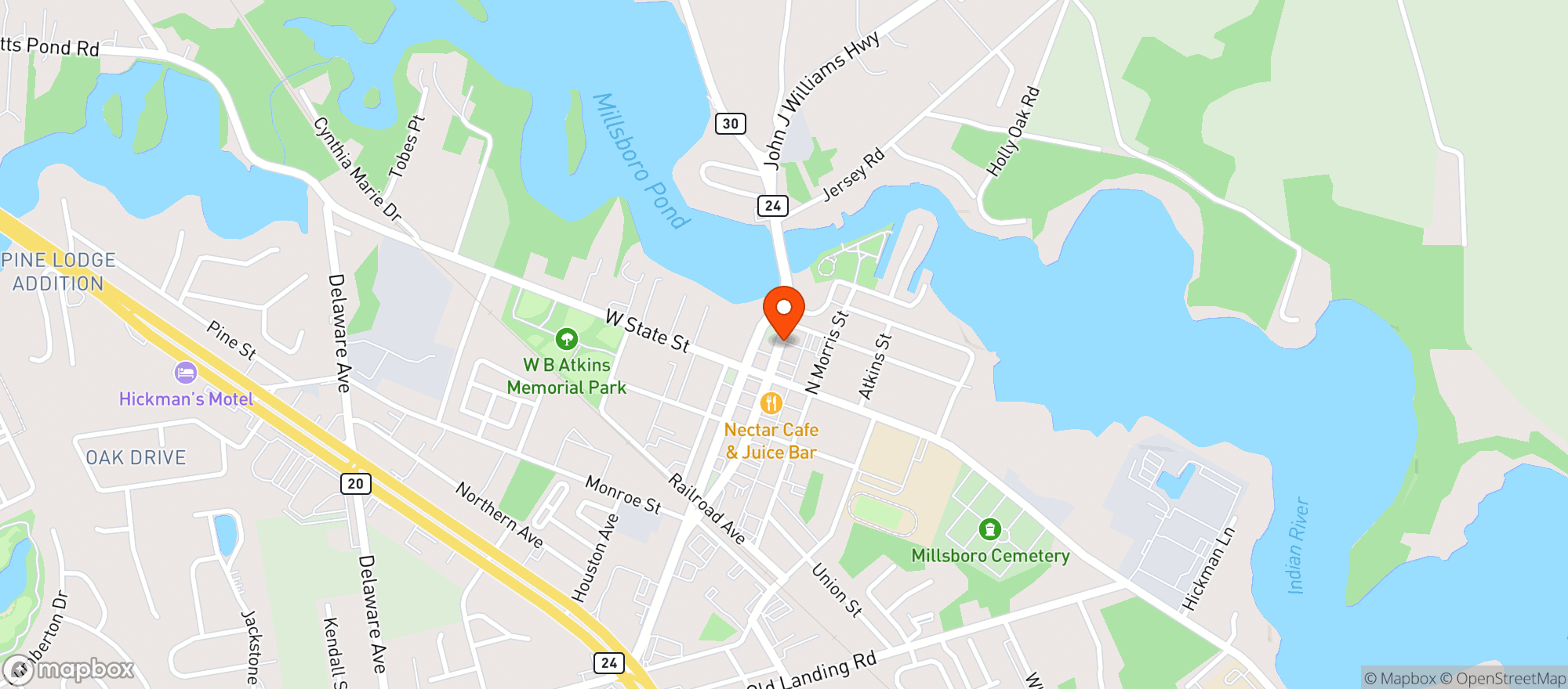 Map showing Cks Liquor Locker