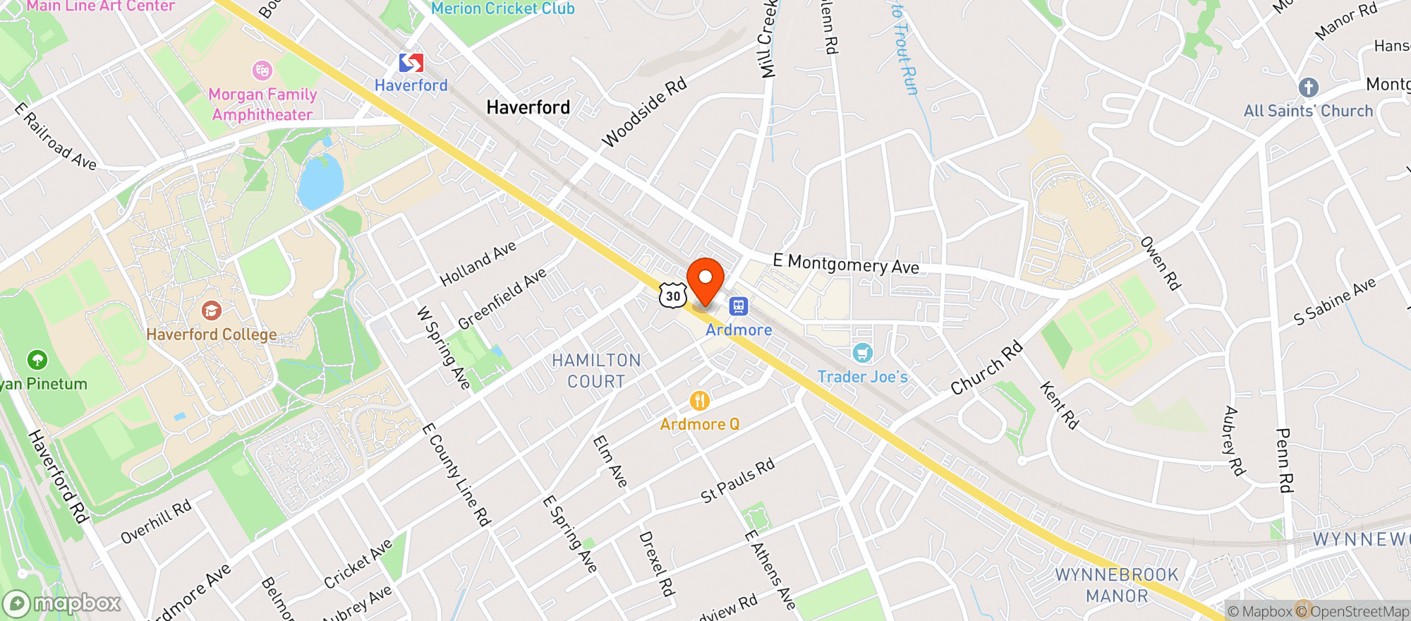 Map showing Wallace Dry Goods
