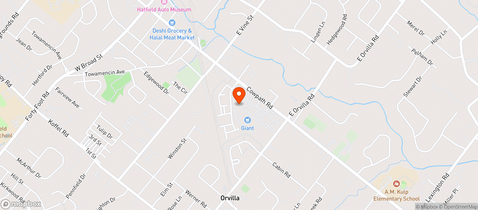 Map showing PRESTIGE CIGAR AND VAPE