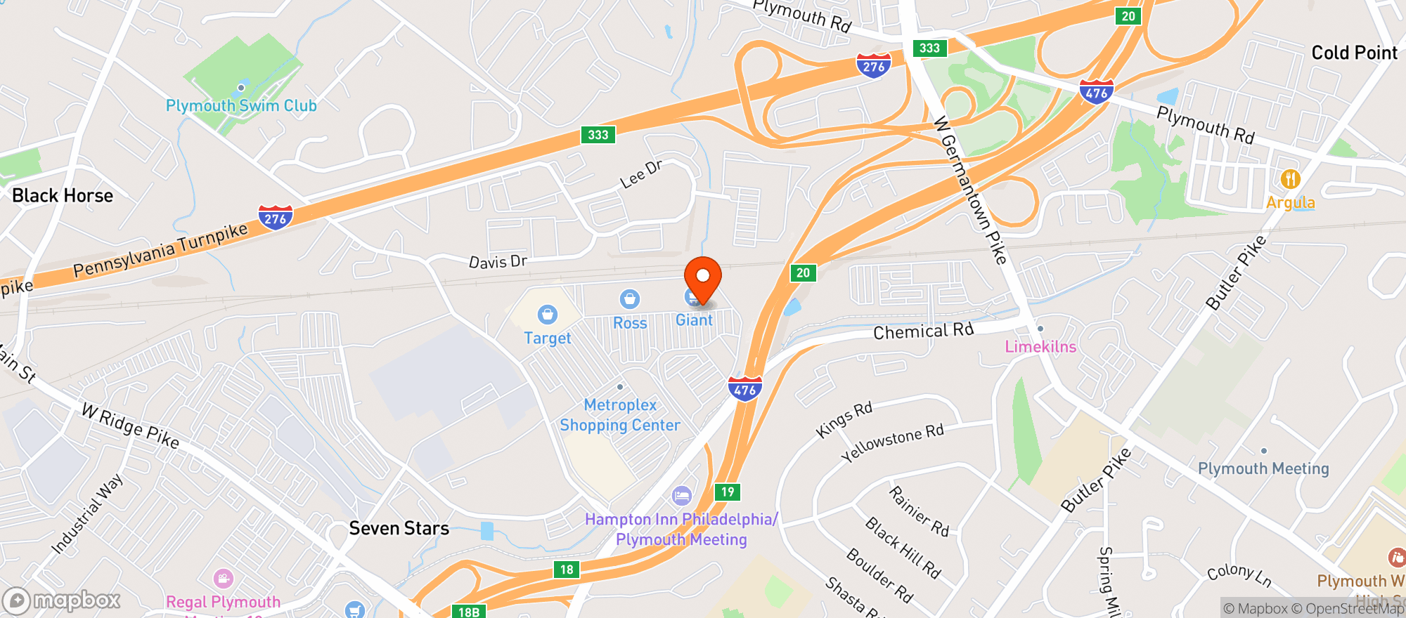 Map showing Giant Company