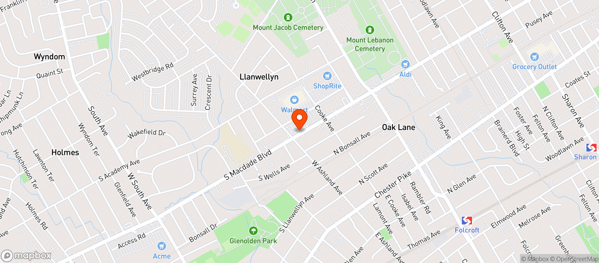 Map showing WALMART