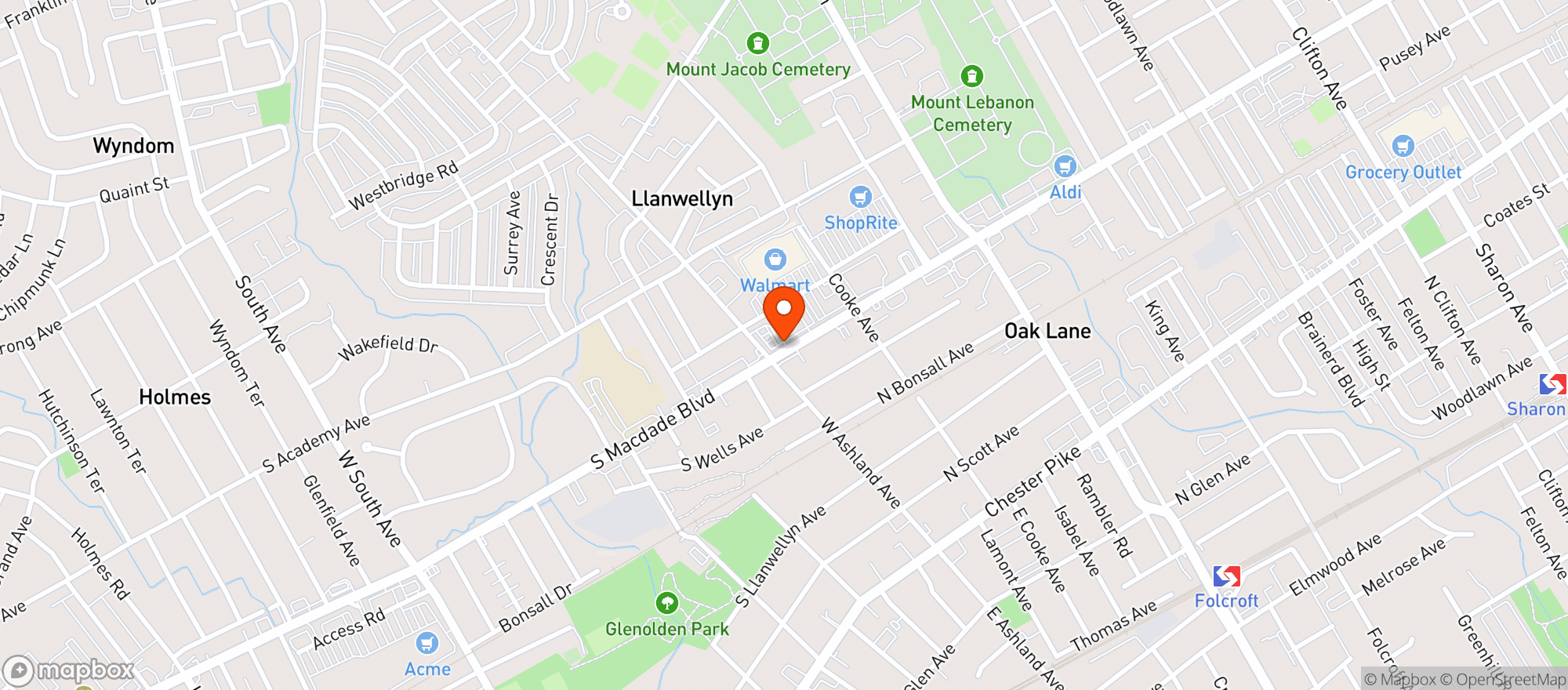 Map showing Walmart Store