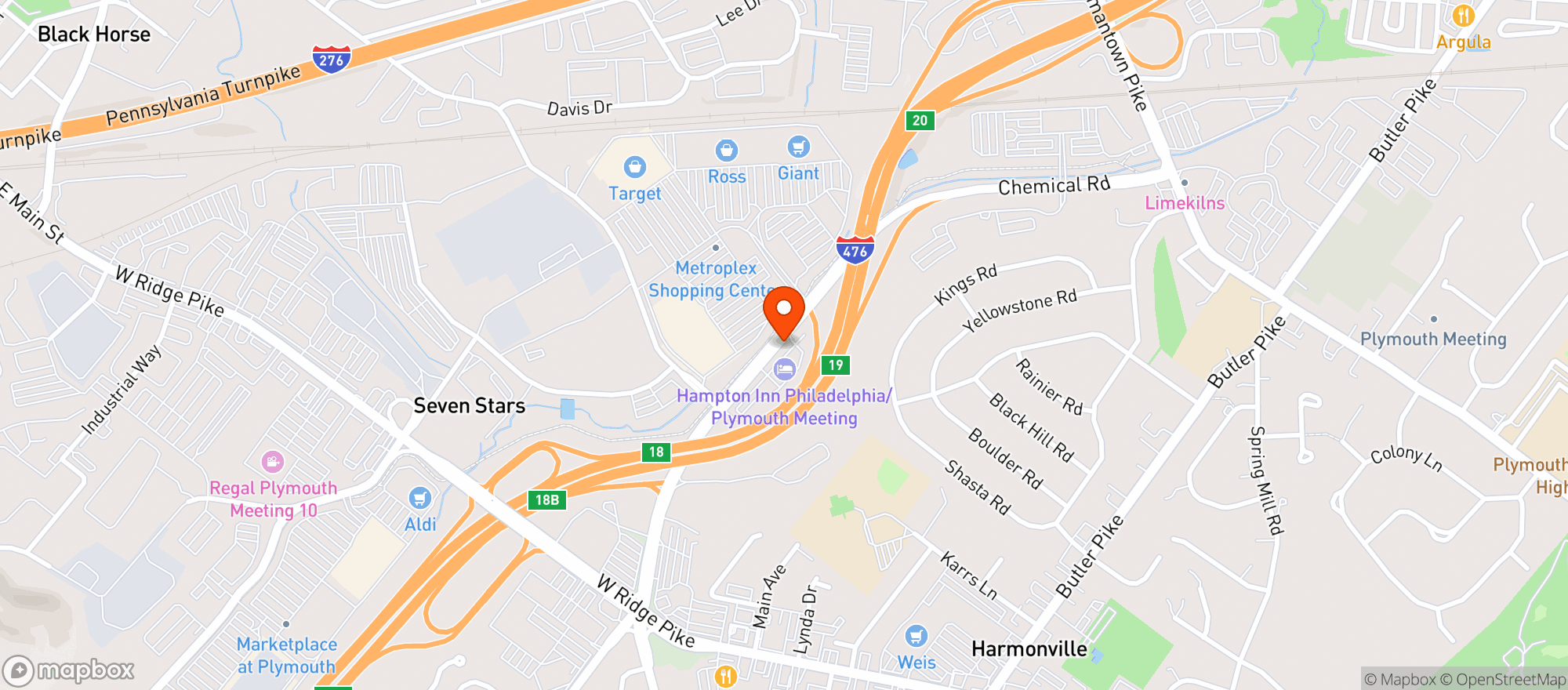 Map showing Target
