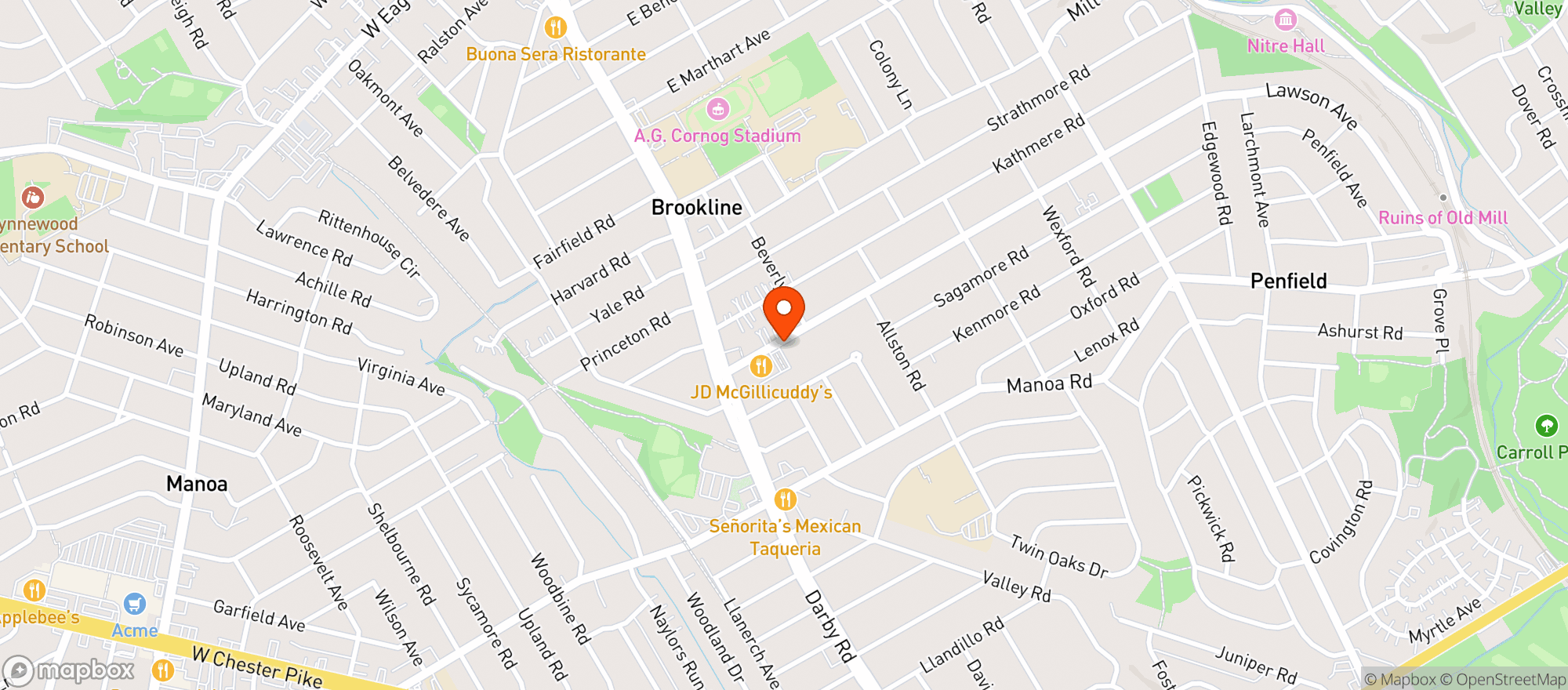 Map showing Ivy Inn