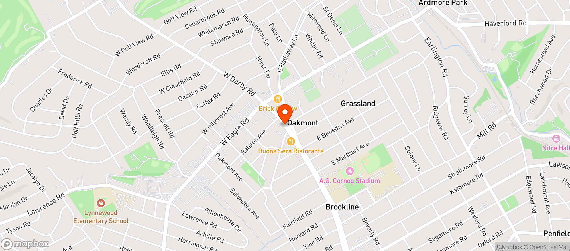 Map showing Havertown Beverage