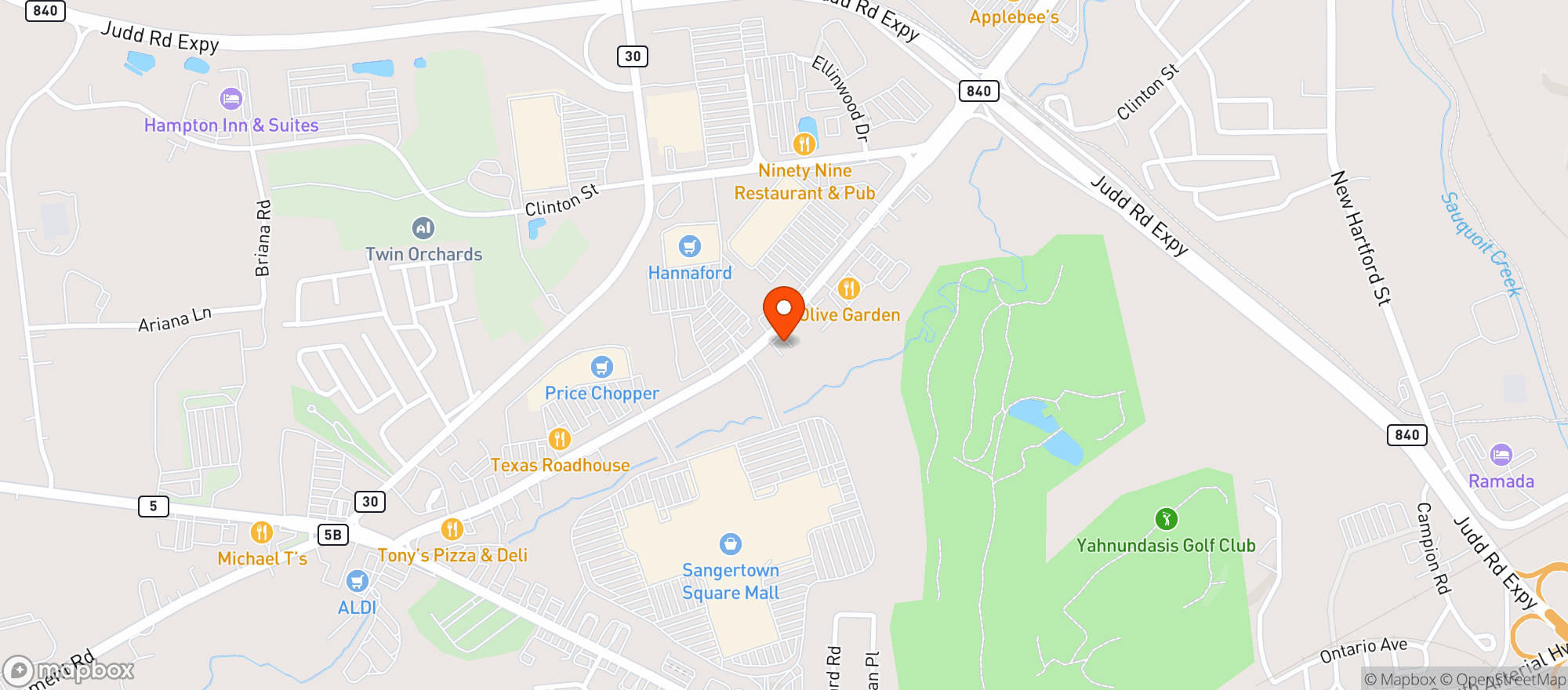 Map showing Vitamin Shoppe - New Hartford