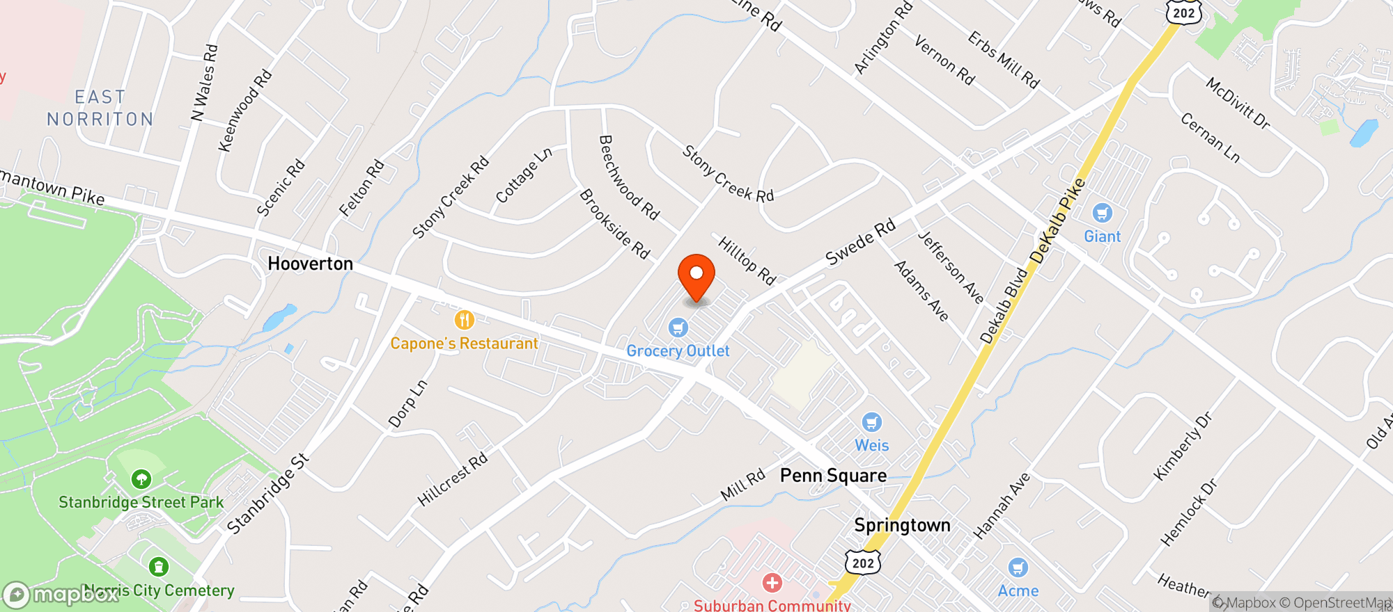 Map showing Rothwells Swede Square Beverage