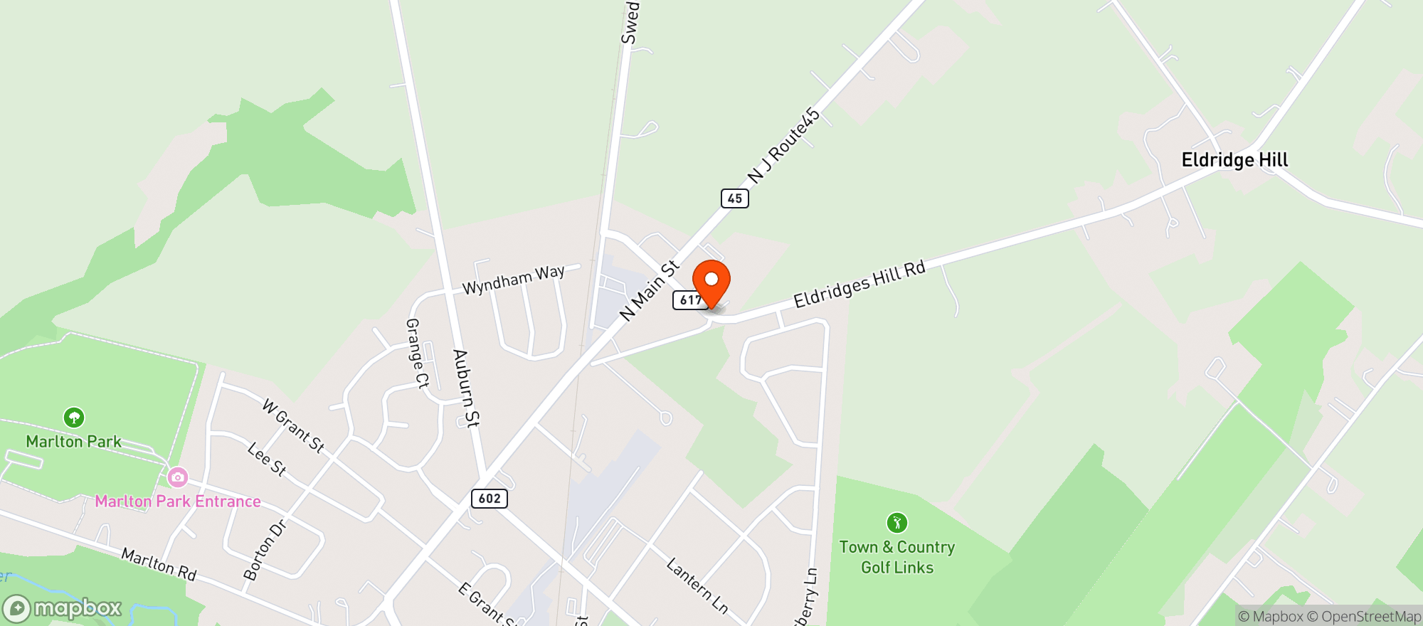 Map showing Moose Lodge