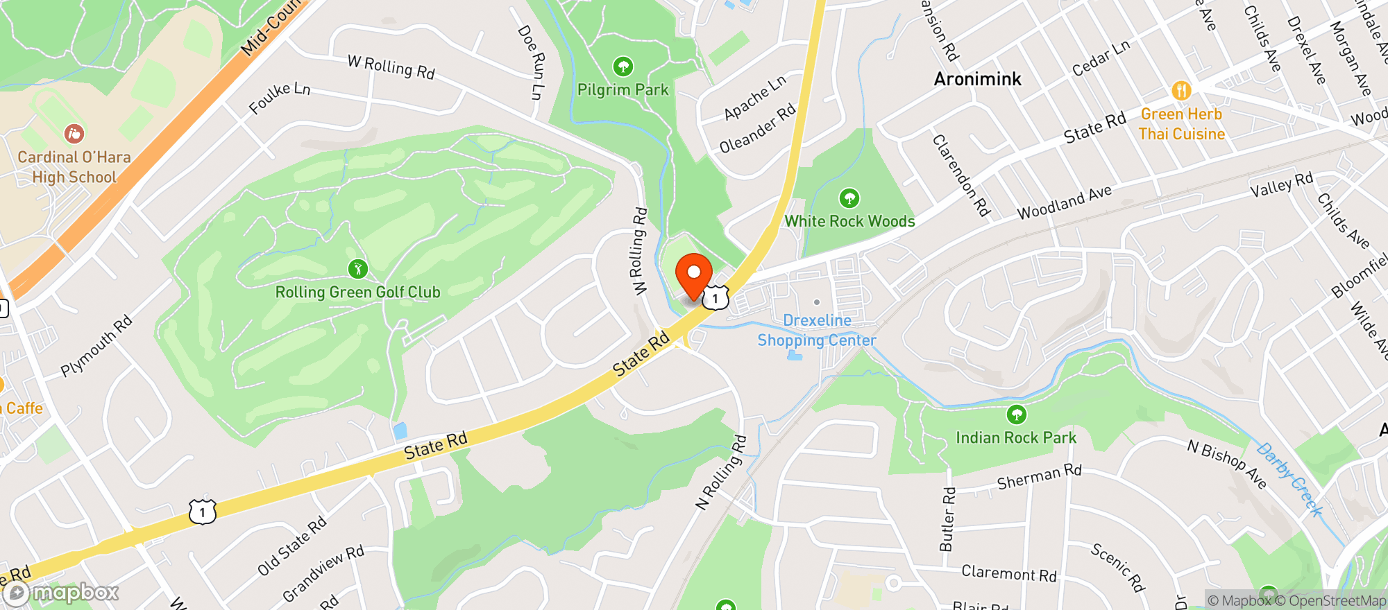 Map showing Township Line Beer & Cigars