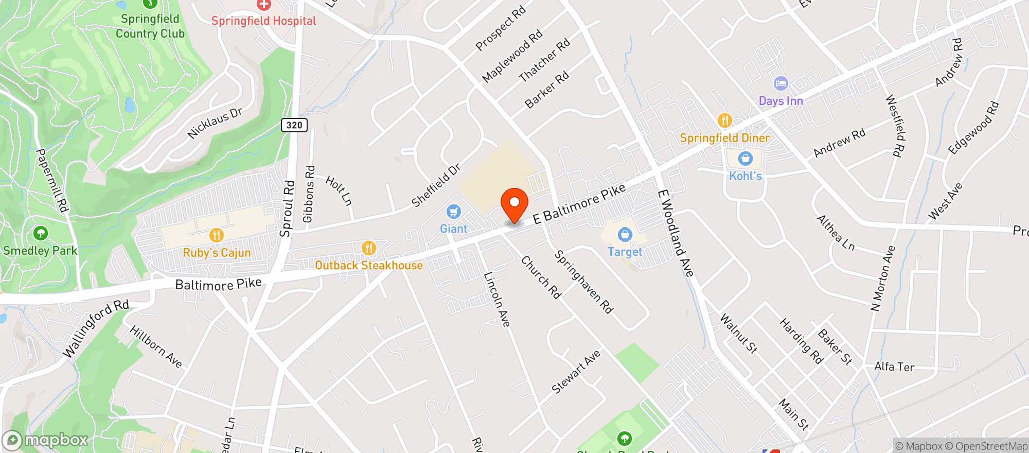 Map showing Giant Food Store