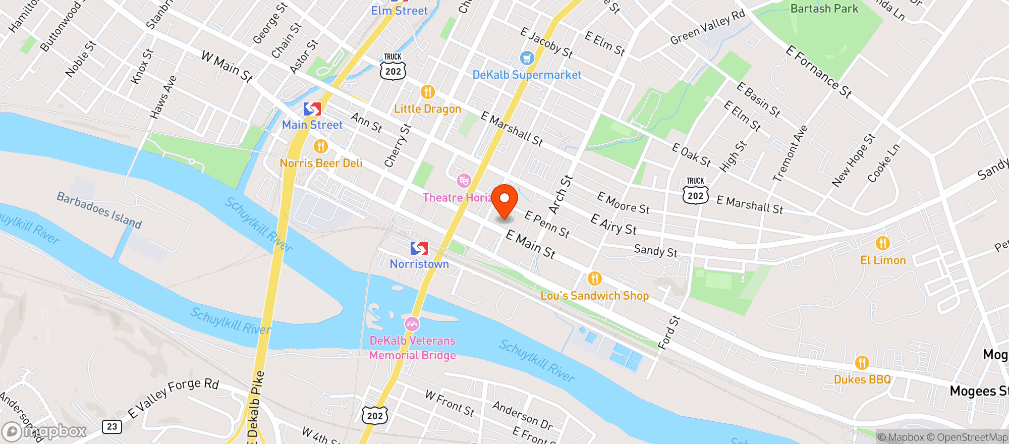 Map showing 88 Cafe & Pub