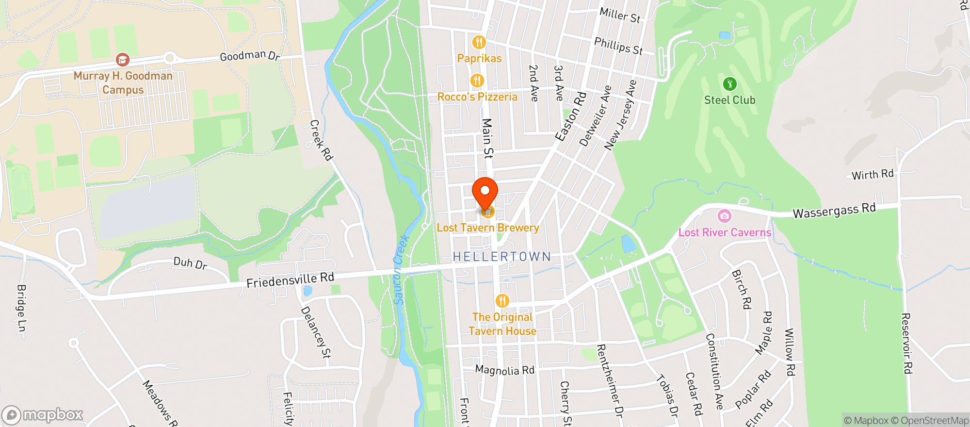 Map showing Lost Tavern Brewing