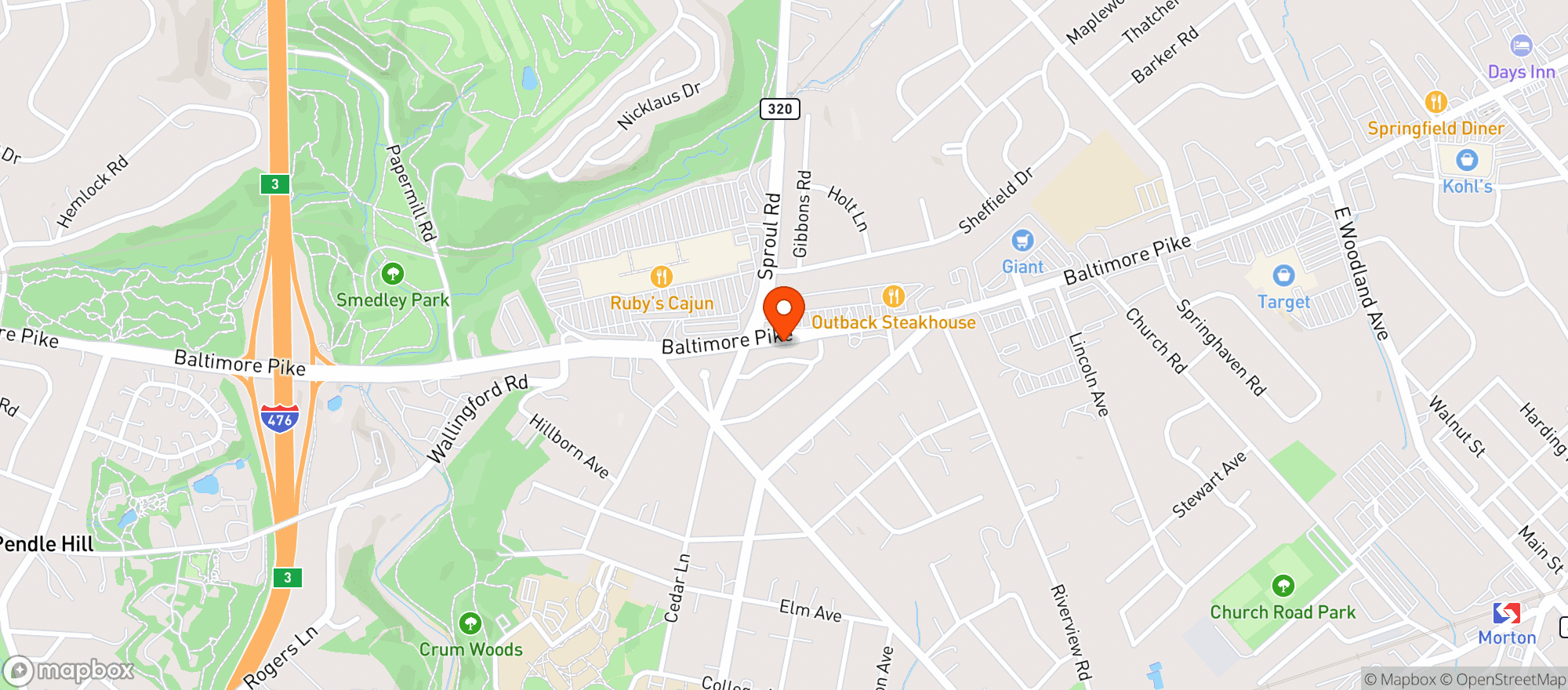Map showing Target
