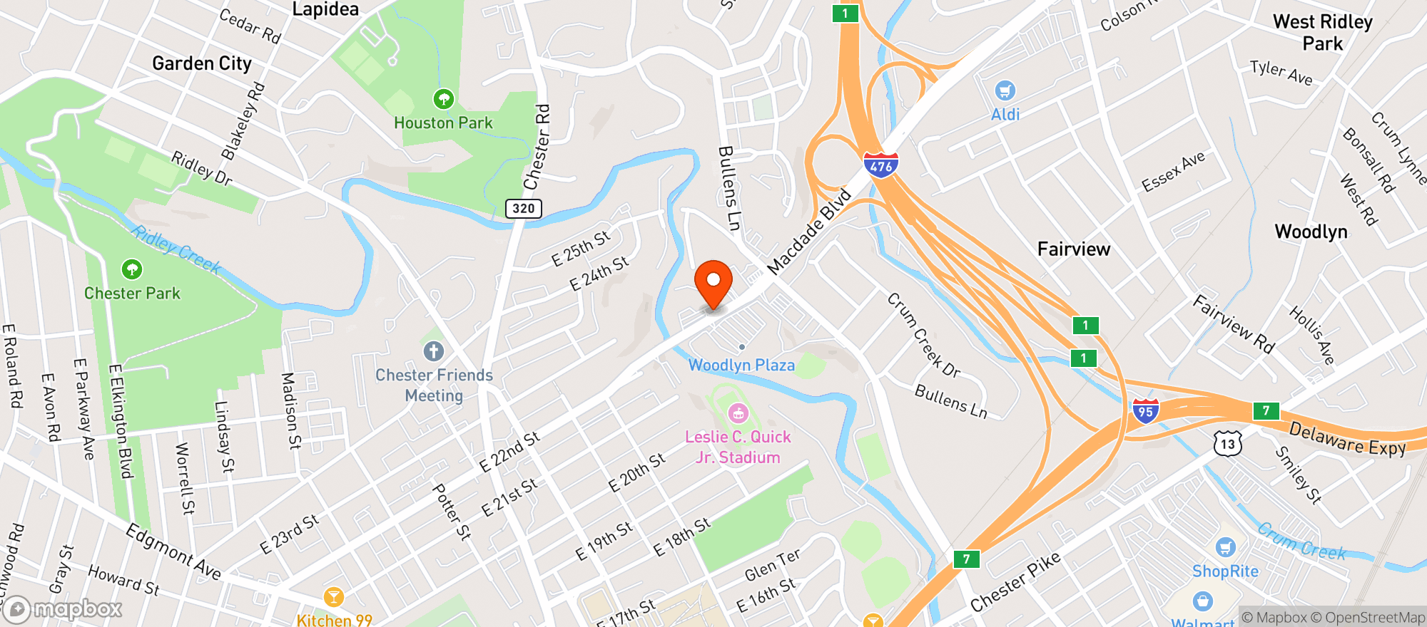 Map showing Brewers Outlet