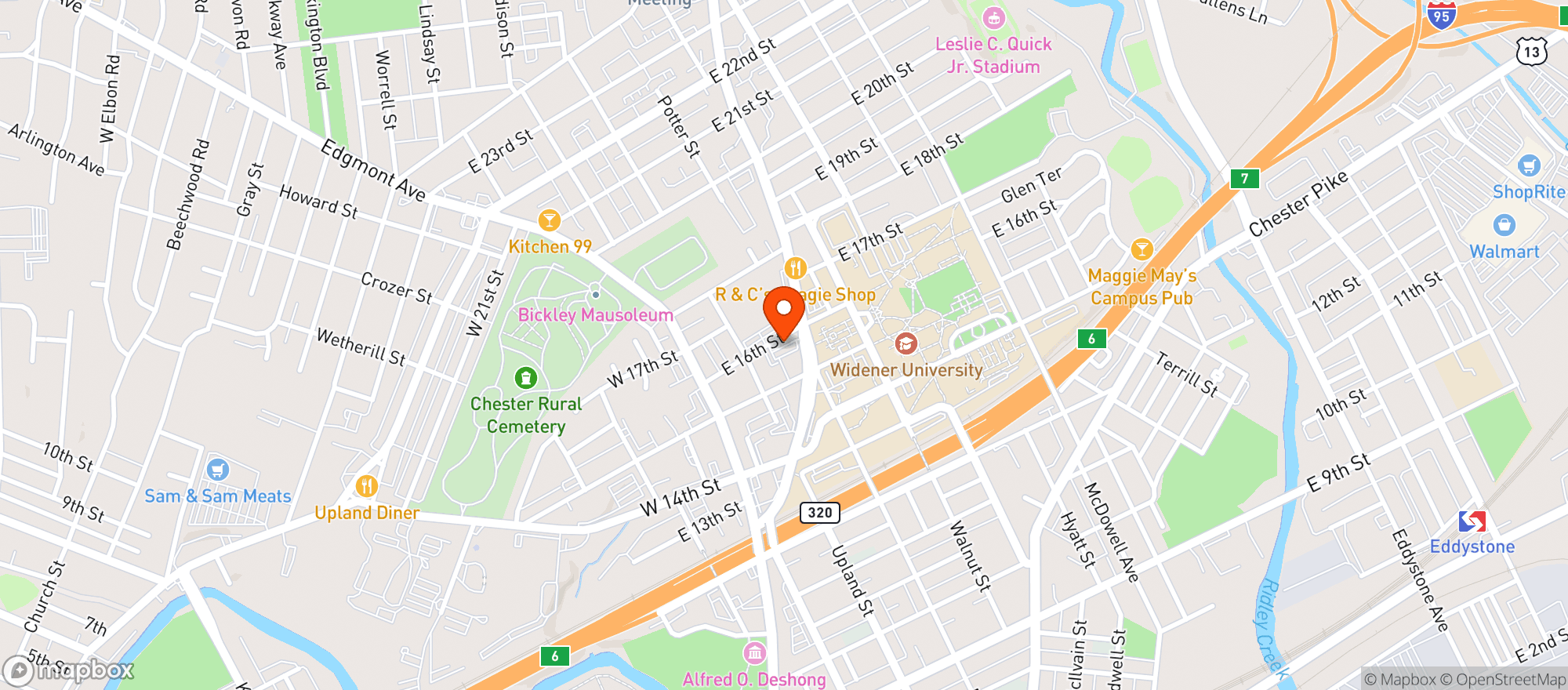 Map showing Uno Chicago Grill
