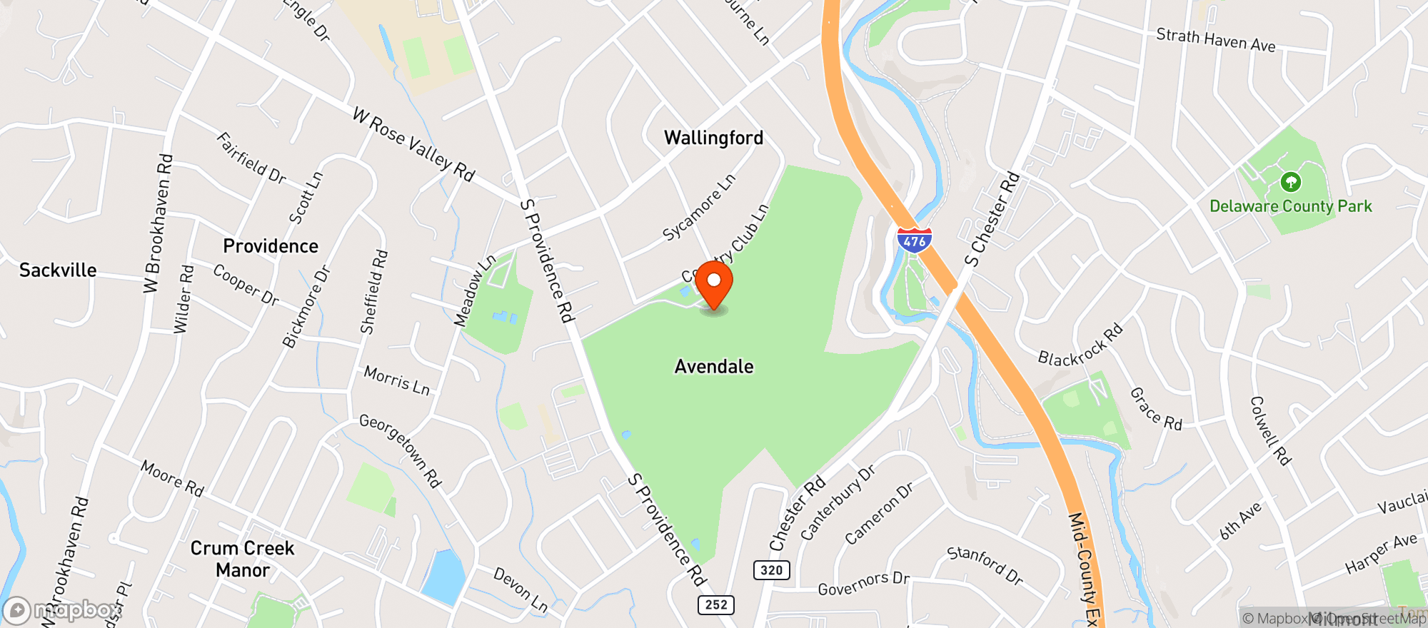 Map showing Springhaven Club