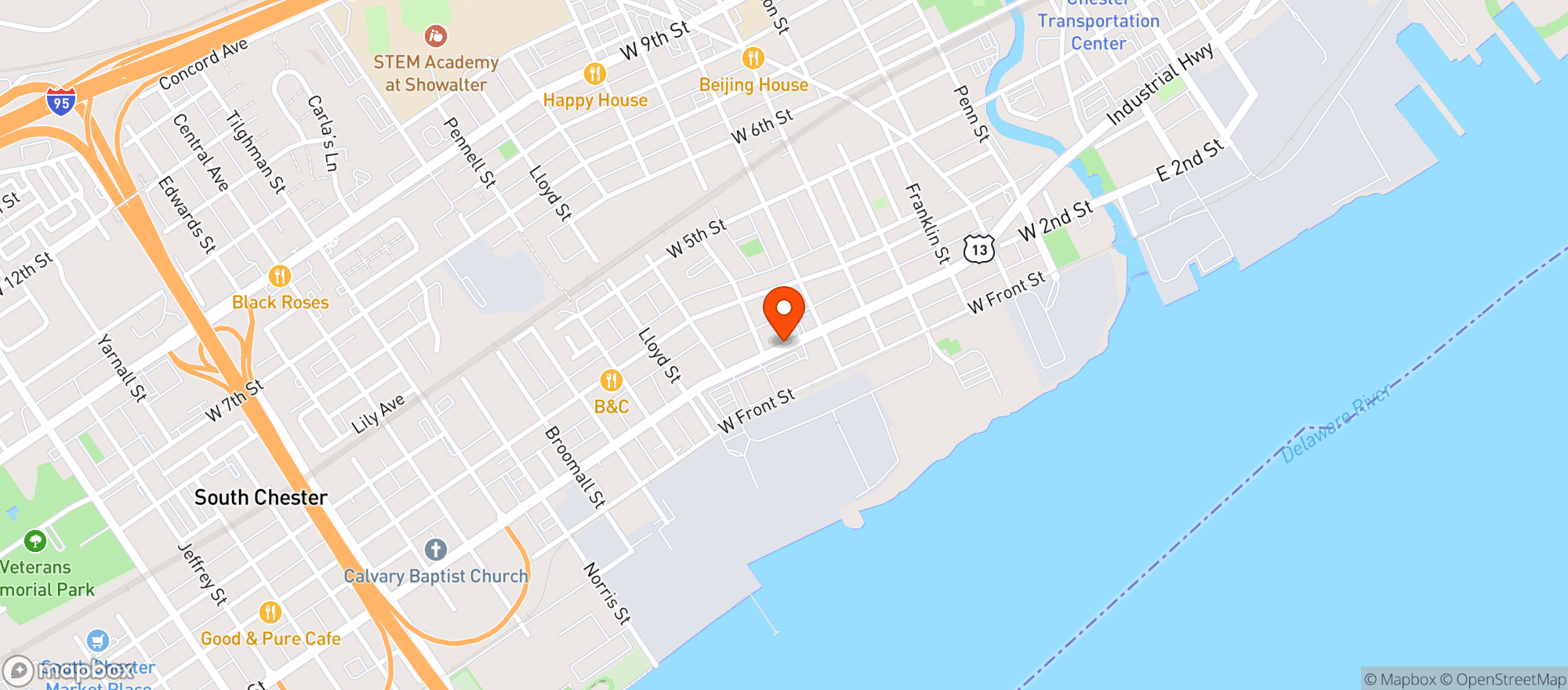 Map showing Ann & Bobs