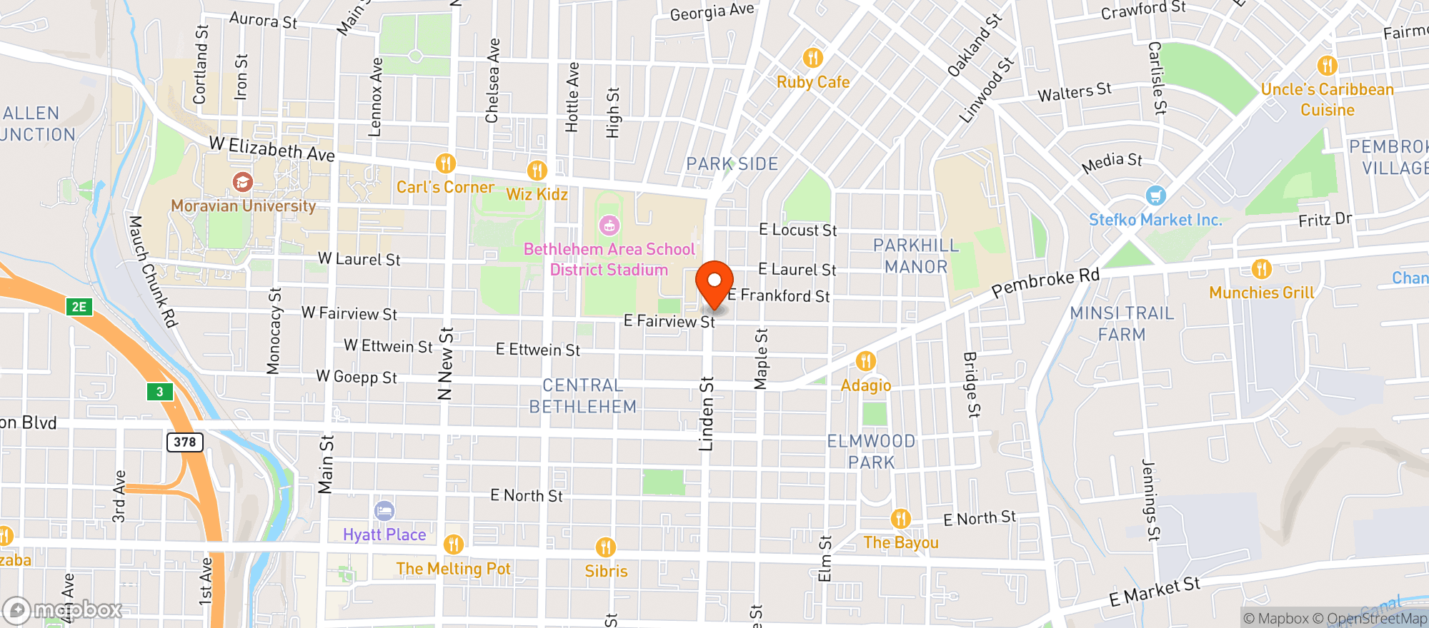 Map showing Jefferson Democratic Club