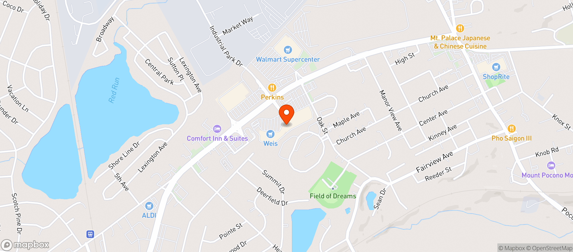 Map showing Weis Markets