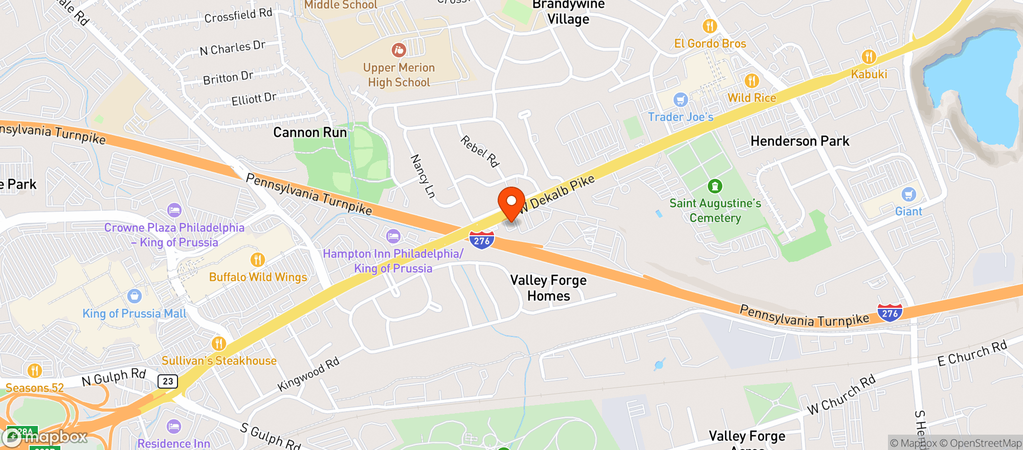 Map showing Vitamin Shoppe - King Of Prussia