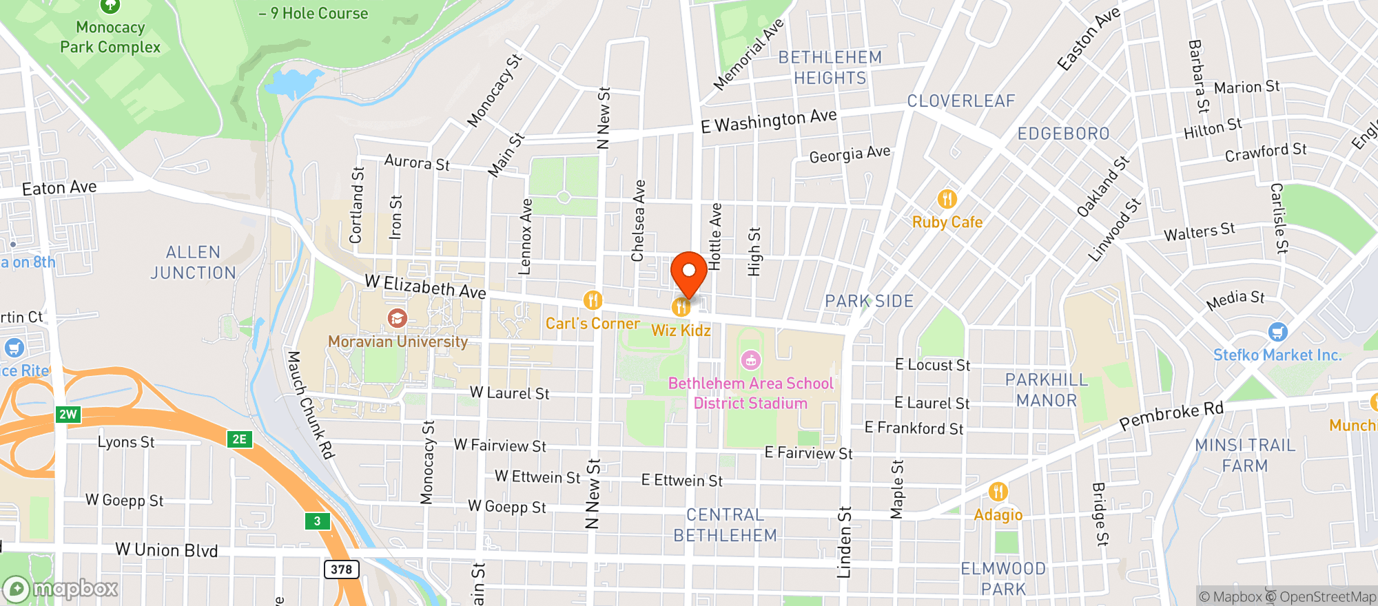Map showing Flying Pig Tavern & Tap