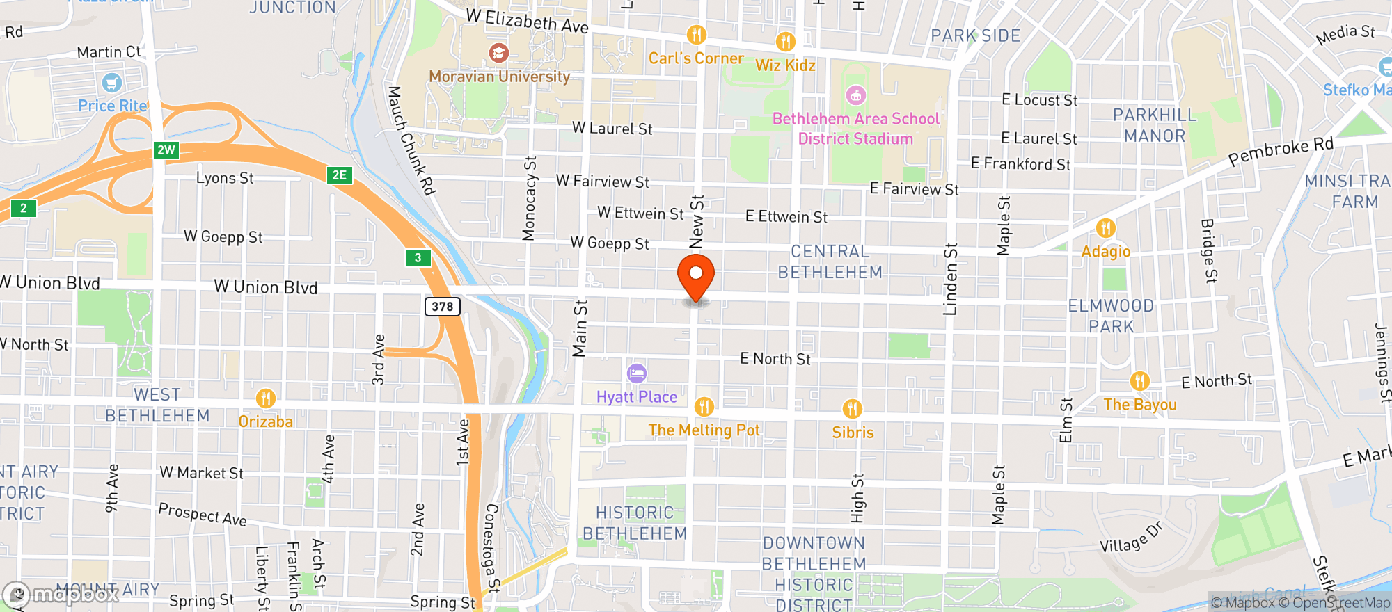 Map showing Jacks Beverage