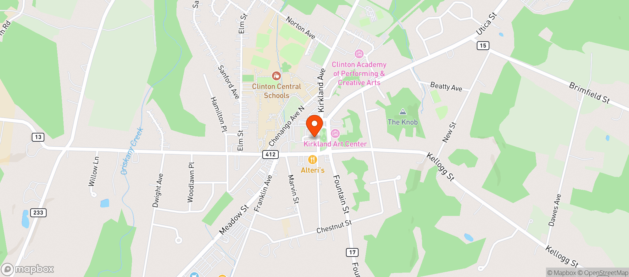 Map showing Almost Local