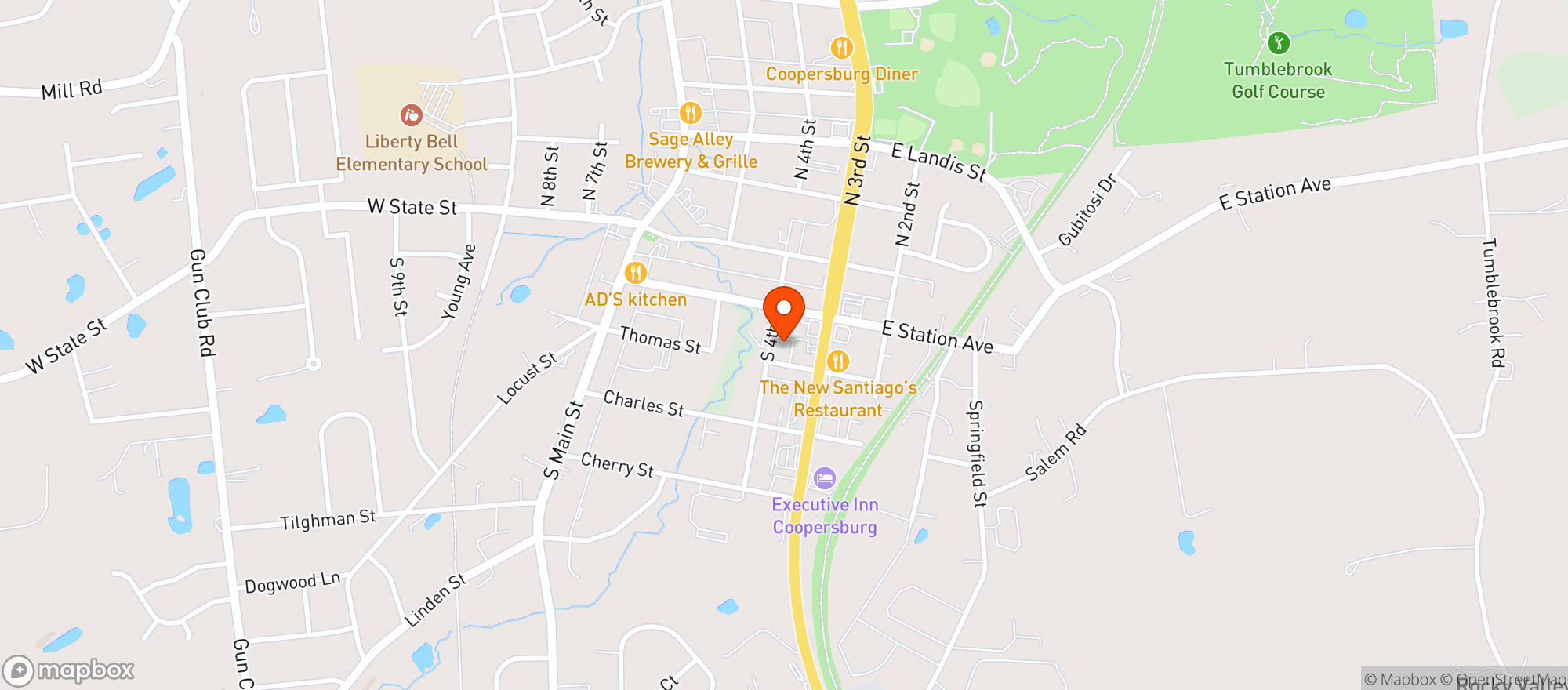 Map showing Link Beverages Inc