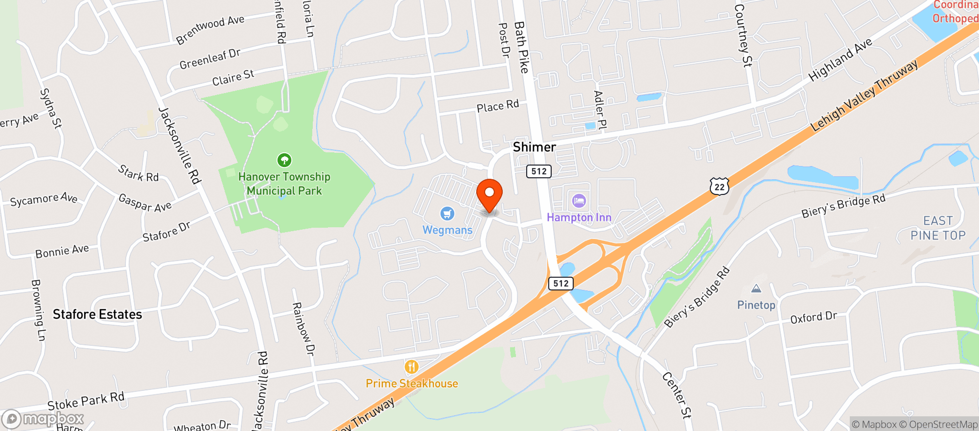 Map showing Wegmans
