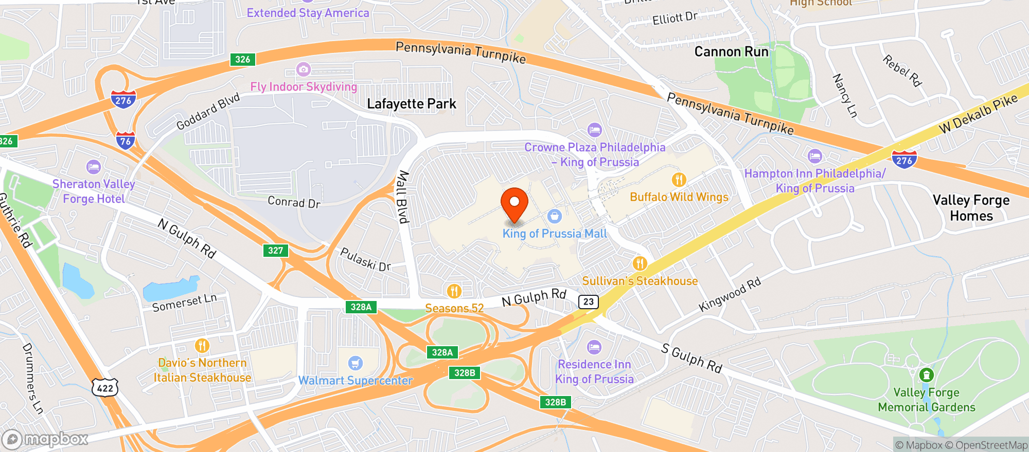 Map showing Deep Six