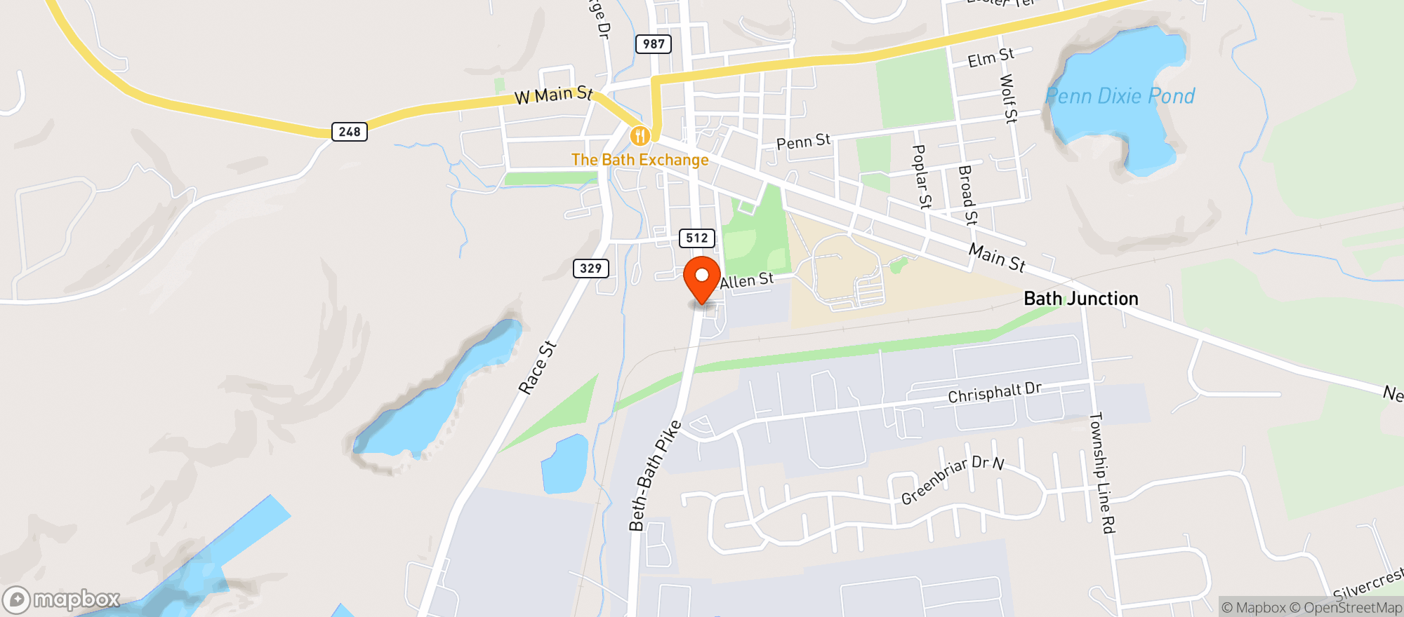 Map showing Penn Jersey Shell